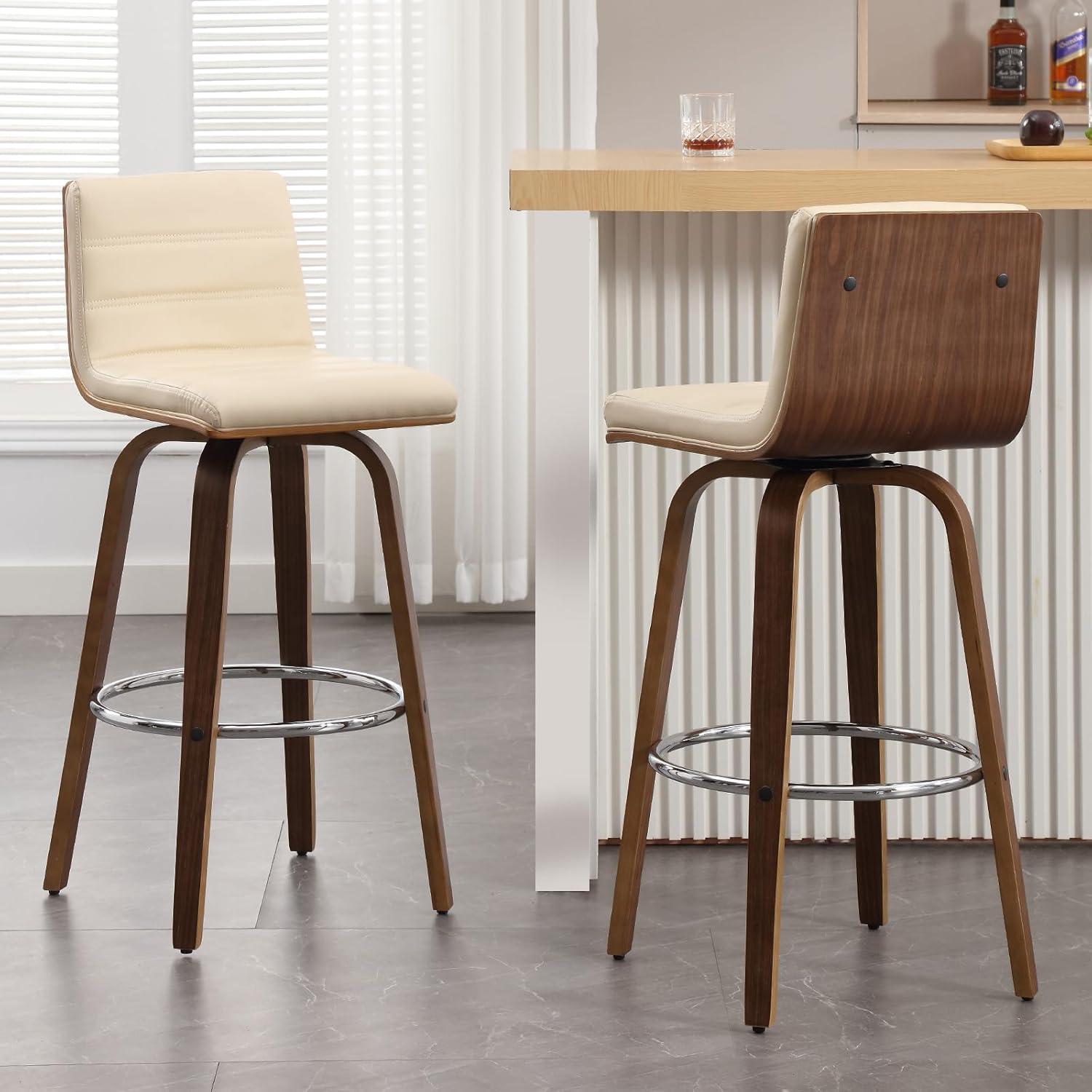 Corrigan Studio® Upholstered Swivel Stool (Set of 2)