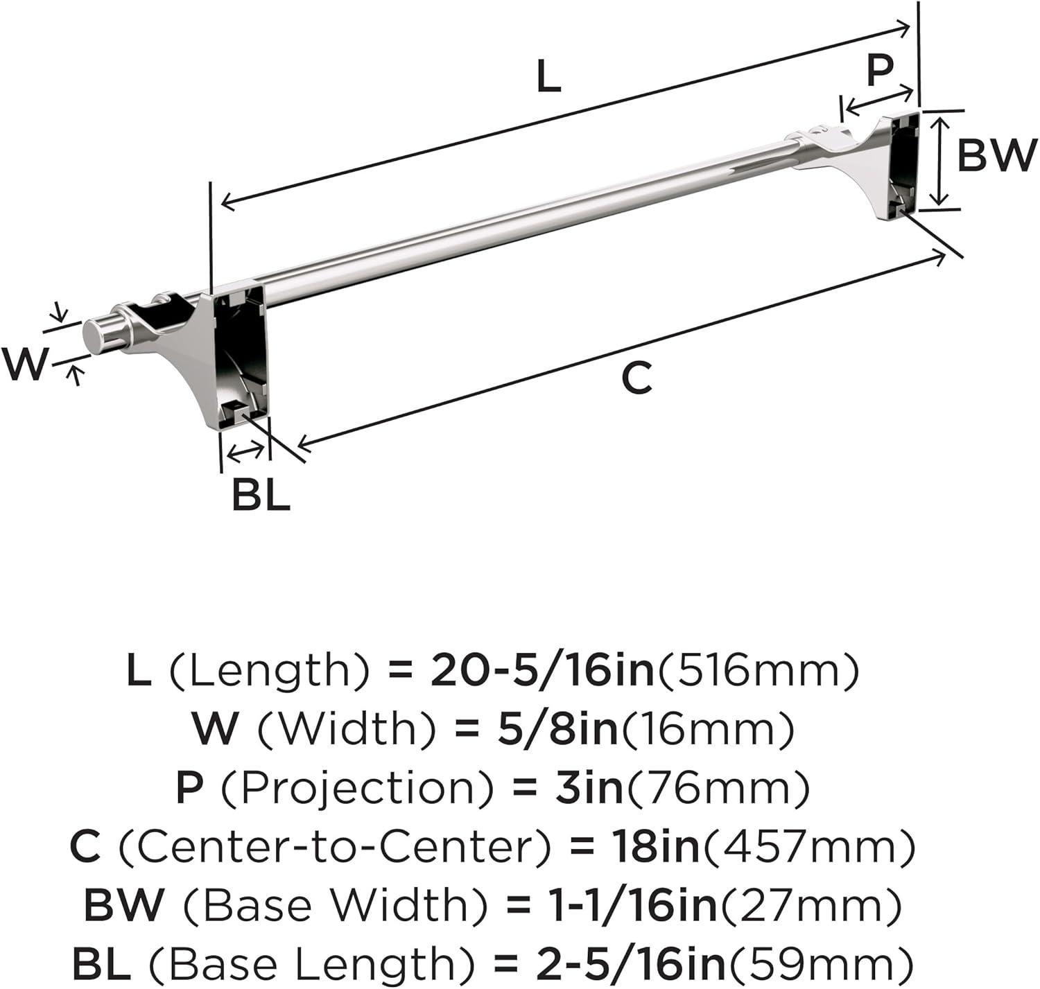 Amerock BH36053PN Davenport Towel Bar