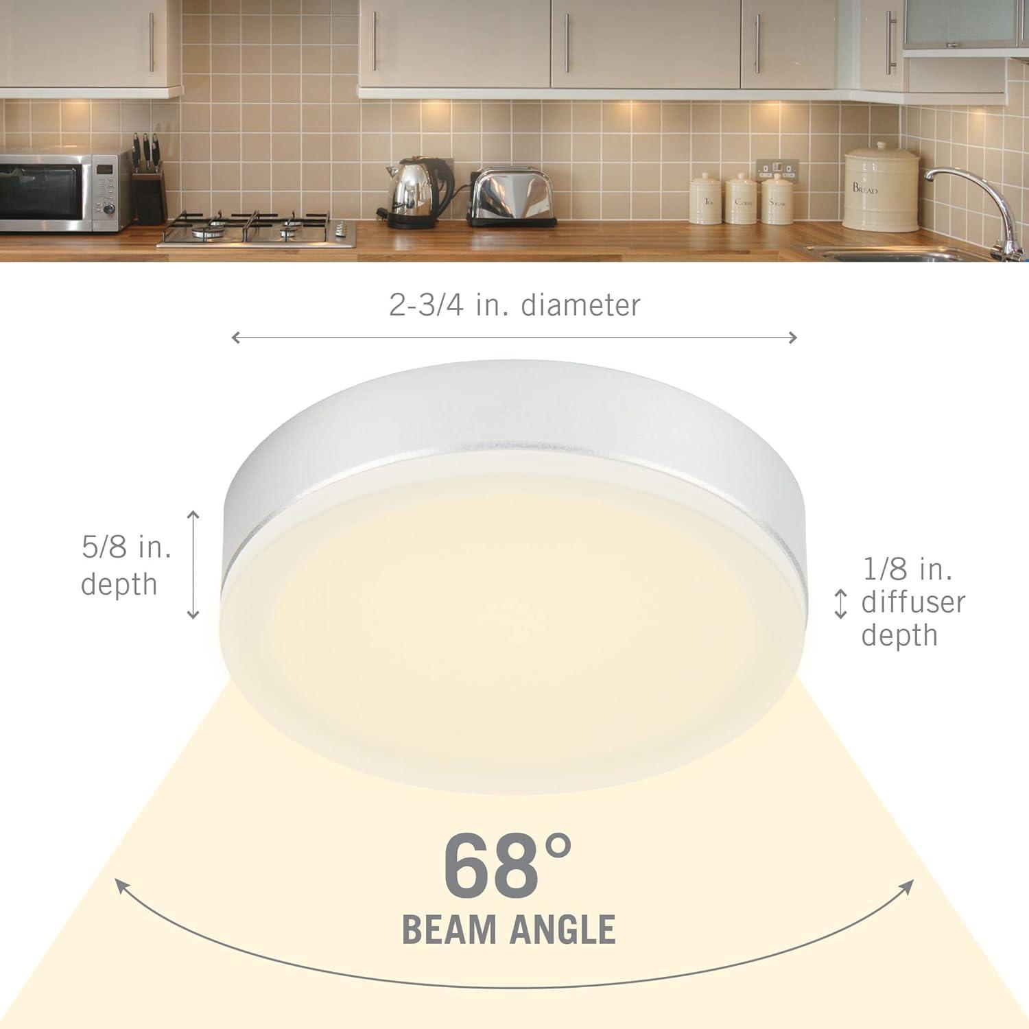 EdgeVue Under Cabinet LED Puck Light, 4000K