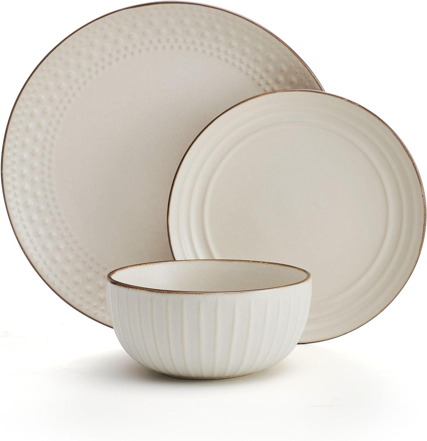 Janelle 12-Piece Stoneware Dinnerware Set, Service for 4