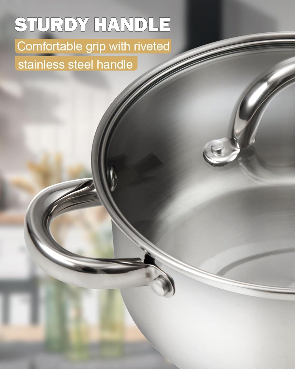 Cook N Home 8 Quart Stainless Steel Stockpot with Lid