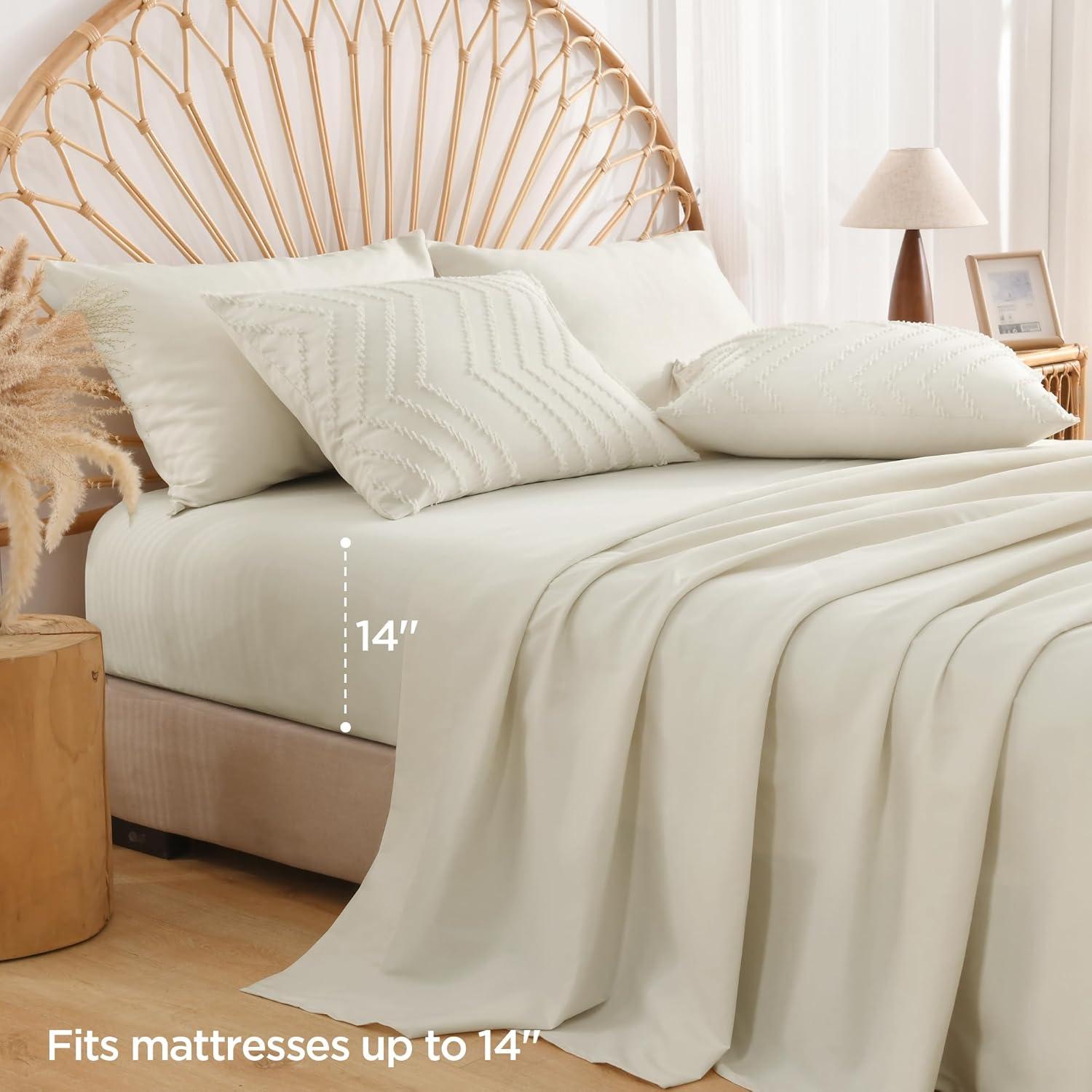 Andency Emerald Dark Green Comforter Set Full, Bed in a Bag 7 Pieces Boho Tufted Bedding Set, All Season Bed Sets with 1 Comforter, 2 Pillow Shams, 2 Pillowcases, 1 Flat Sheet, 1 Fitted Sheet