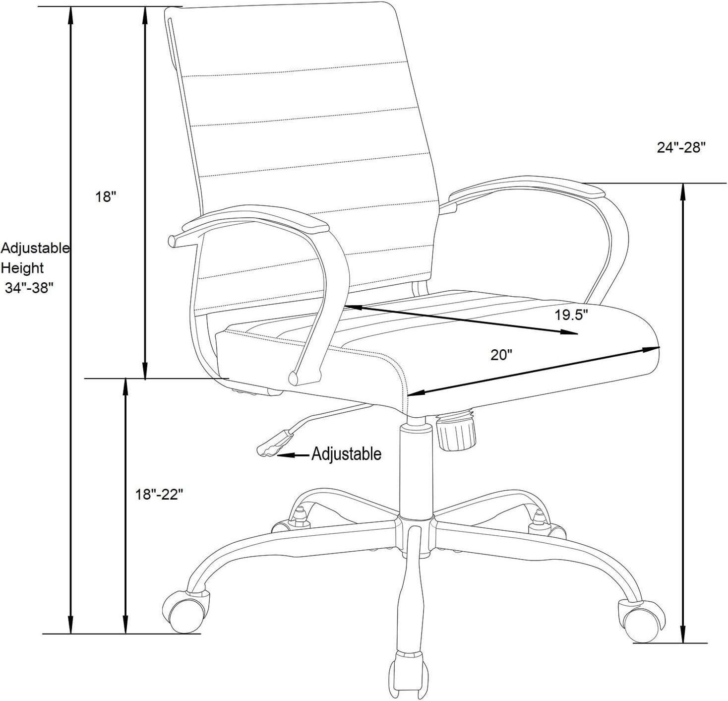 Everly Quinn Naudain Leather Office Conference Chair Modern Executive Meeting Room Chairs
