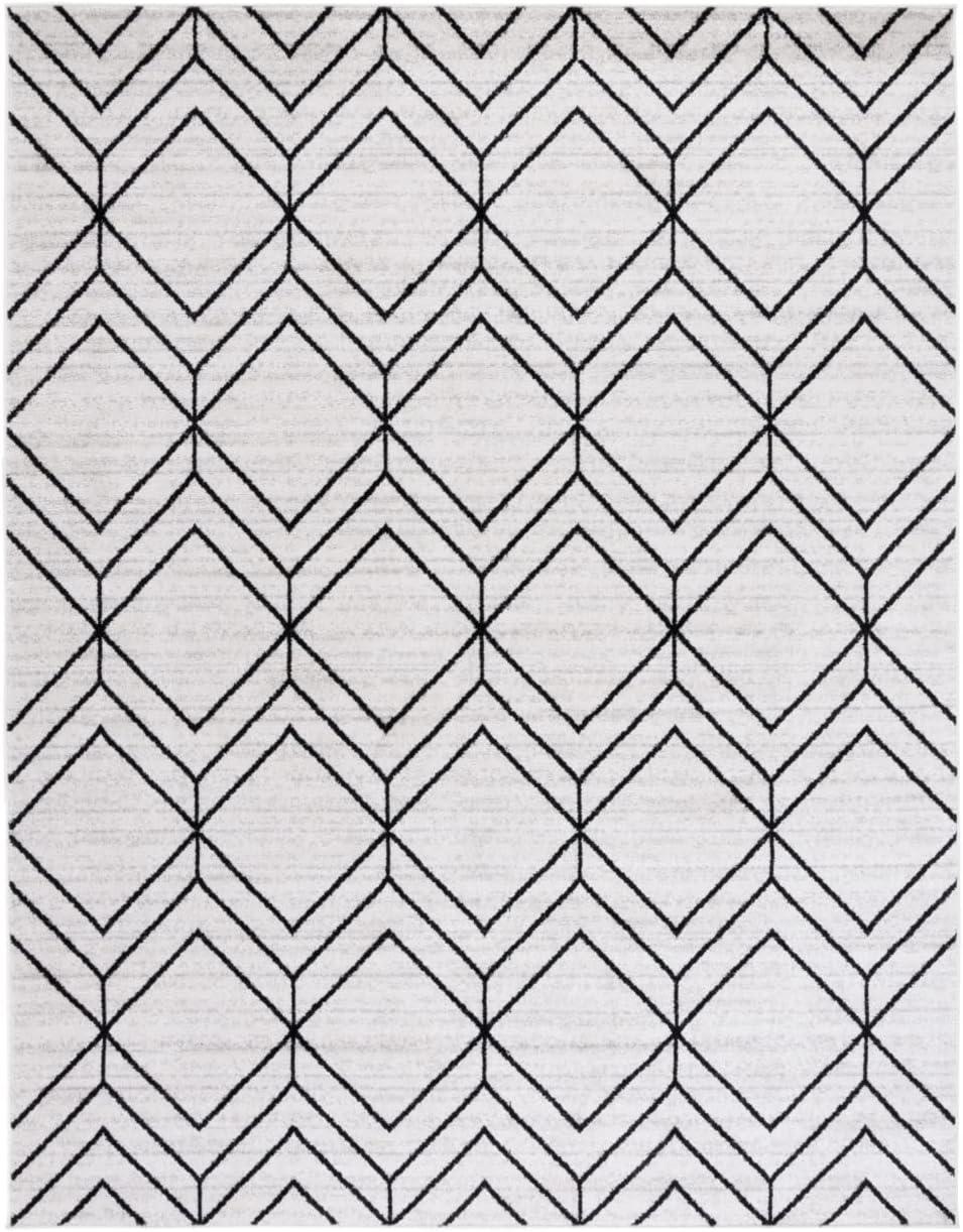 Adirondack ADR241 Machine Made Indoor Area Rug - Ivory/Black - 8'x10' - Safavieh