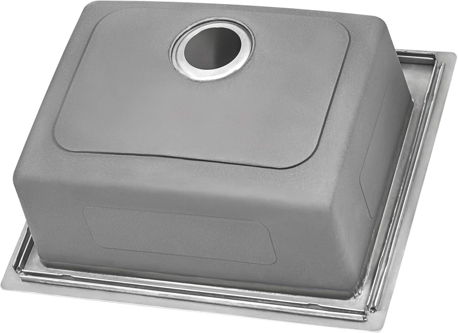Ruvati 23 x 20 inch Drop-in Topmount Kitchen Sink 16 Gauge Stainless Steel Single Bowl