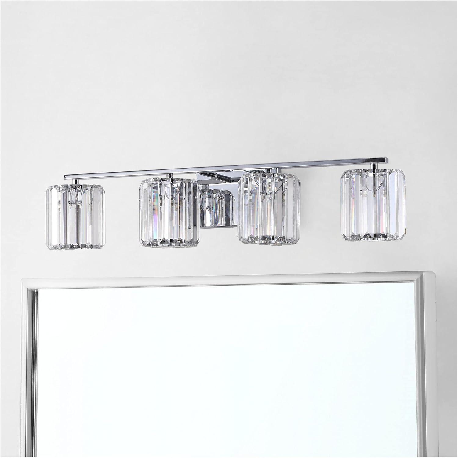 Chrome Glass Prism LED Vanity Light, 29.75"