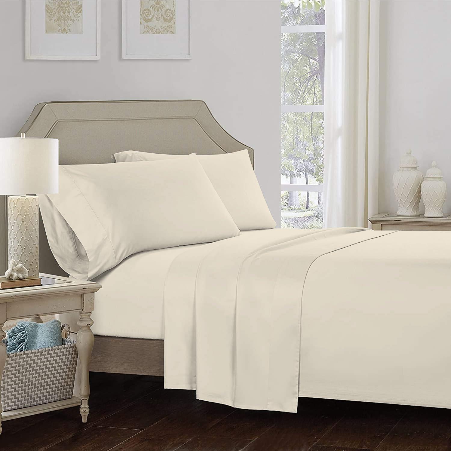 Color Sense 100% Cotton Lightweight Percale Weave Sheet Set