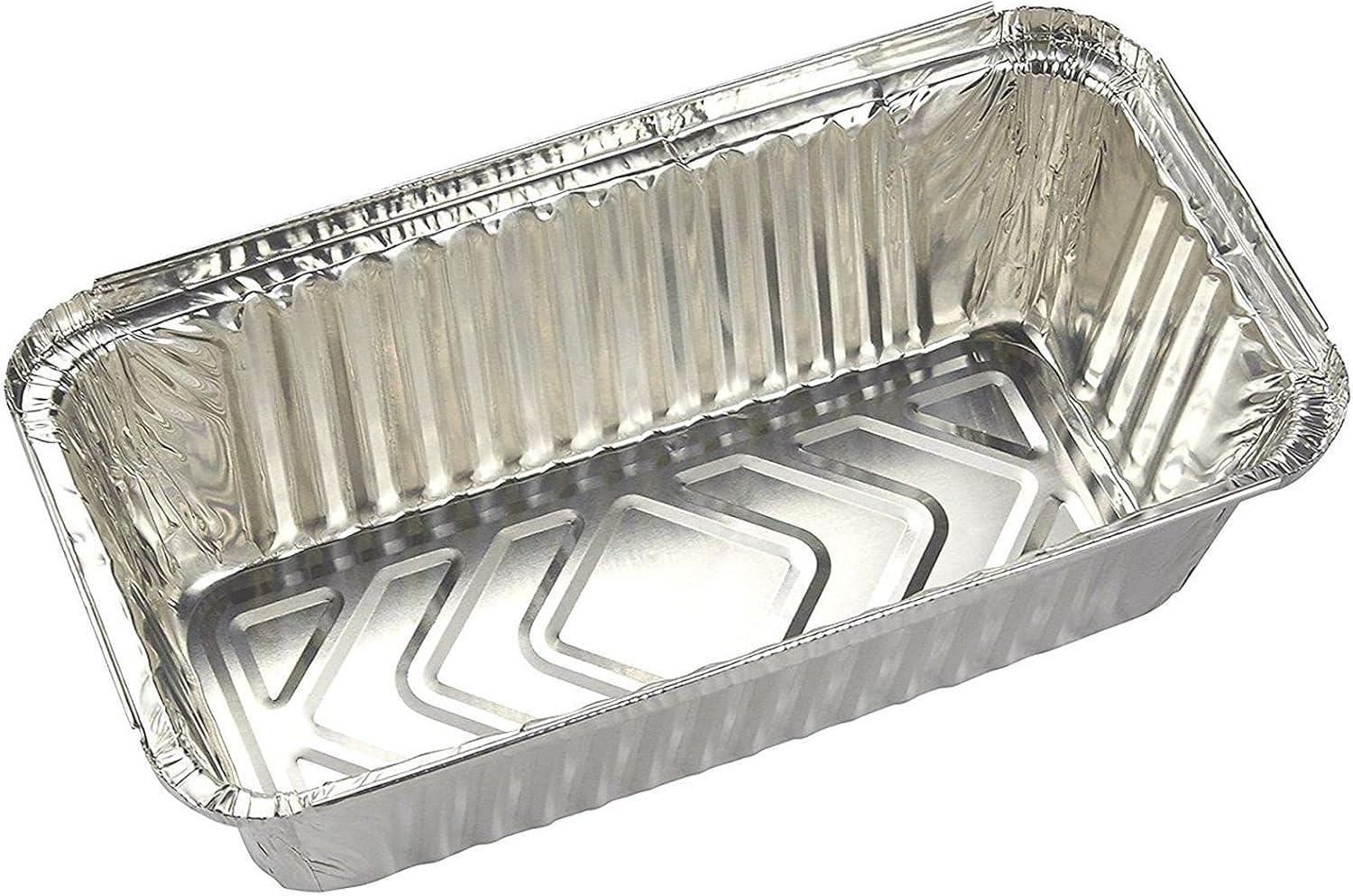 Juvale 50 Pack Disposable Aluminum Loaf Pans with Lids, 22oz Tins for Baking, Heating, Storing, 8.5 x 2.5 x 4.5 In