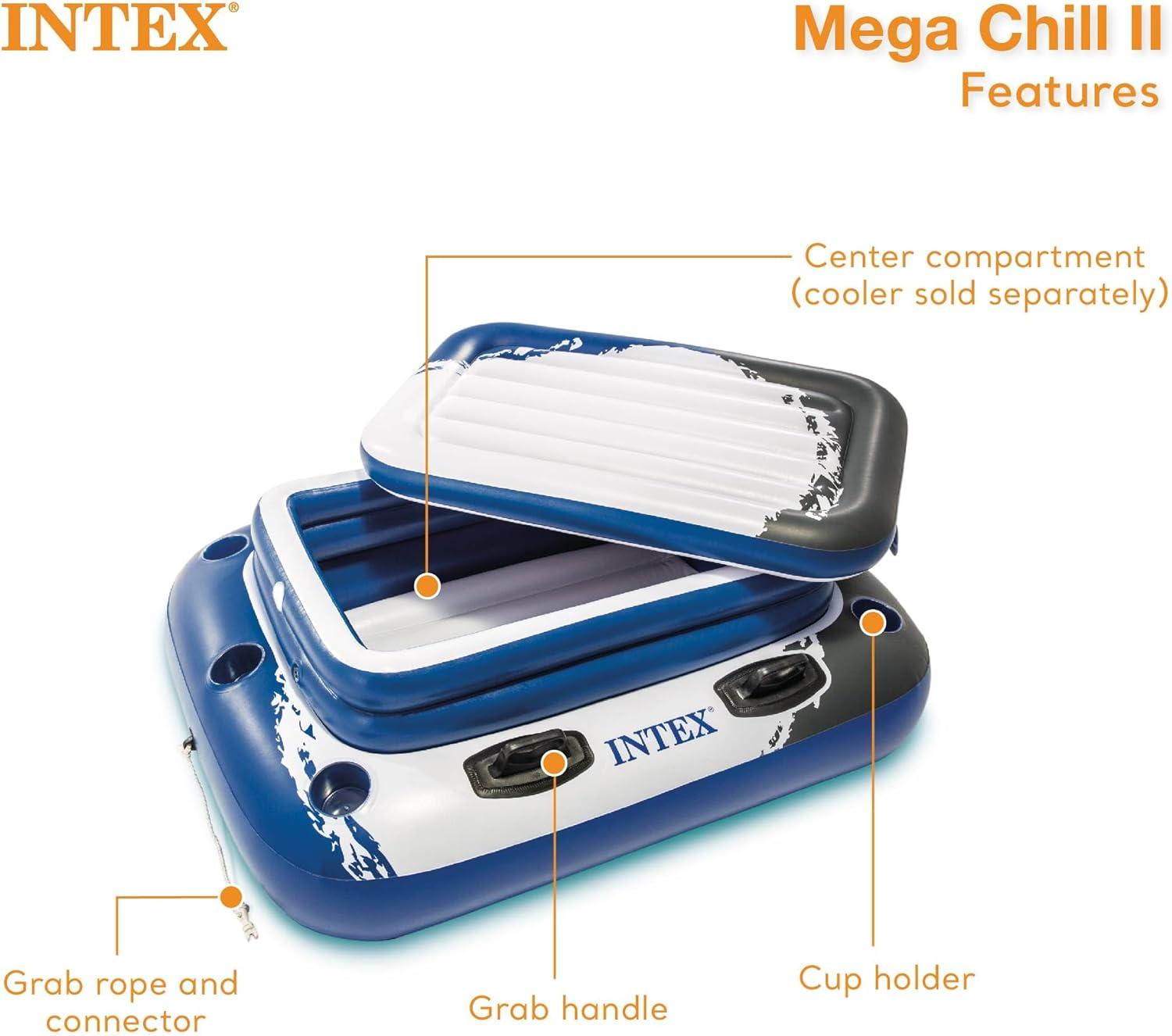Intex 26363EH Ultra XTR 24ft x 12ft x 52in Outdoor Above Ground Rectangular Swimming Pool Set with 2 Lounge Pool Recliner Floats & 72 Can Cooler Float