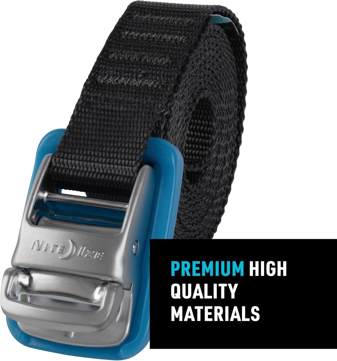Nite Ize CamJam Tie Down Strap - Tie Down Ratchet Straps - Straps for Trucks & Cars - Tie Downs for Luggage, Camping Gear & Other Loads - Moving Supplies - 6 ft Strap, Blue (Pack of 1)