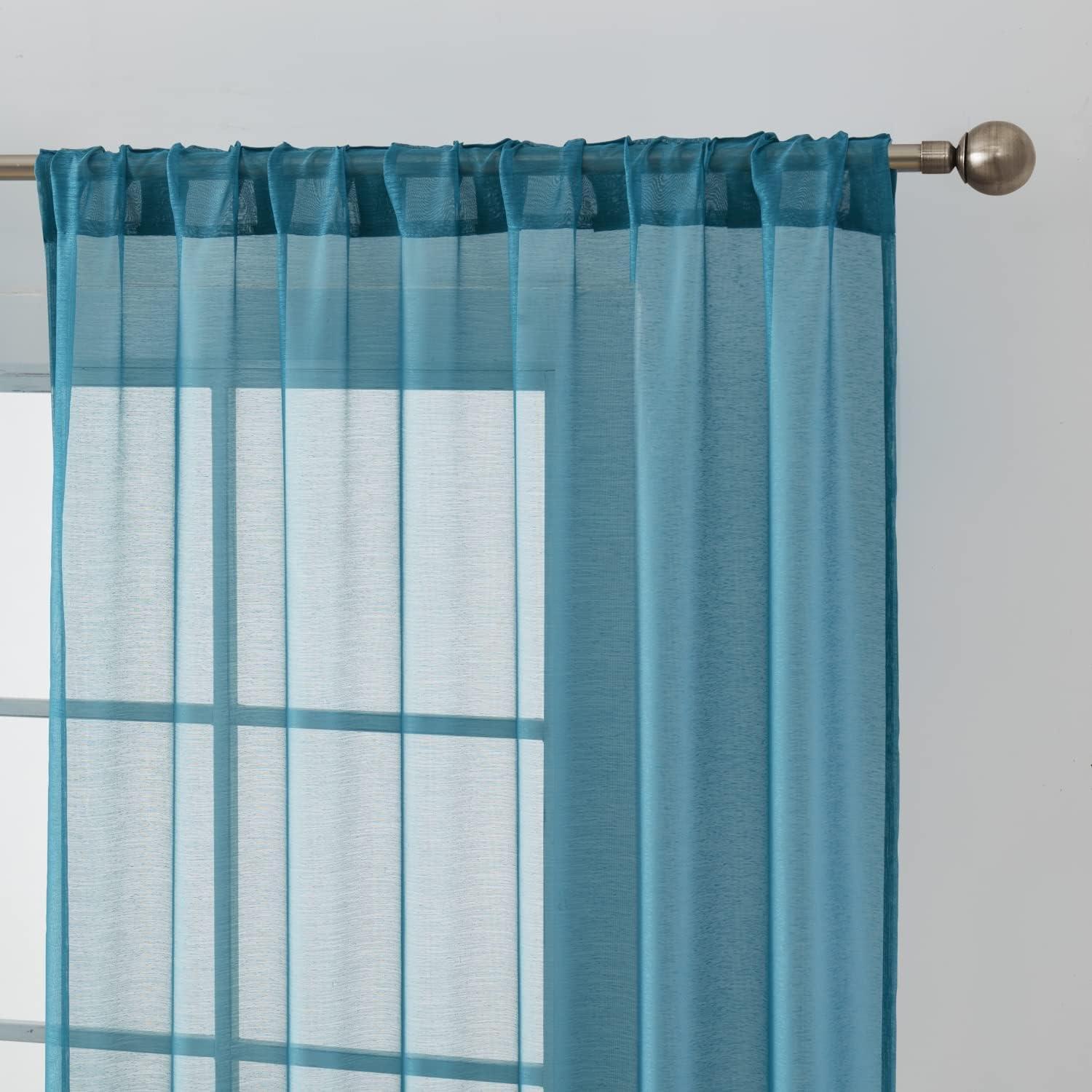 Ebern Designs Lauren Solid Color Semi-Sheer Rod Pocket Curtain Panels & Reviews | Wayfair