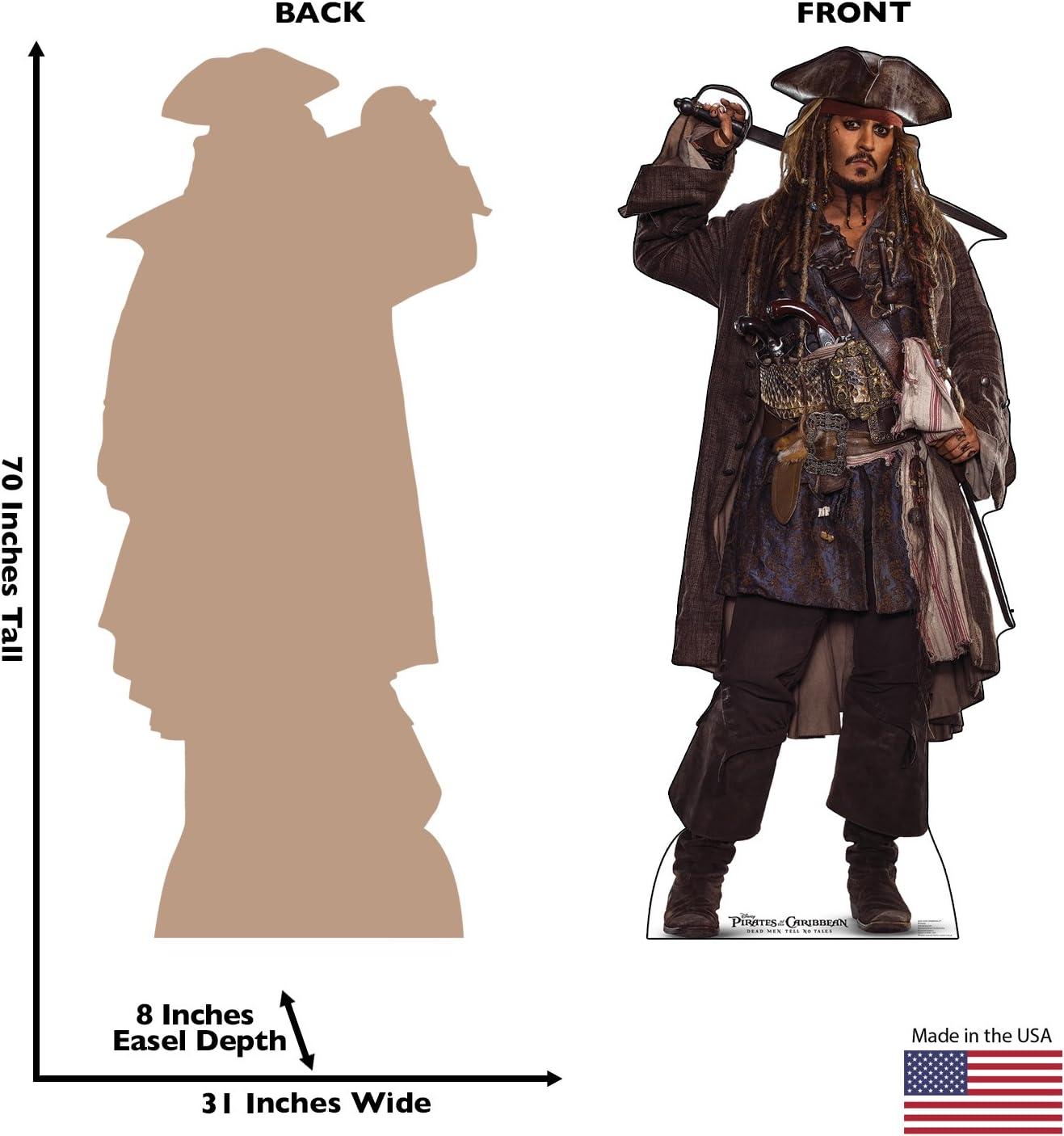 Advanced Graphics Jack Sparrow Life Size Cardboard Cutout Standup - Pirates of The Caribbean: Dead Men Tell No Tales (2017 Film)