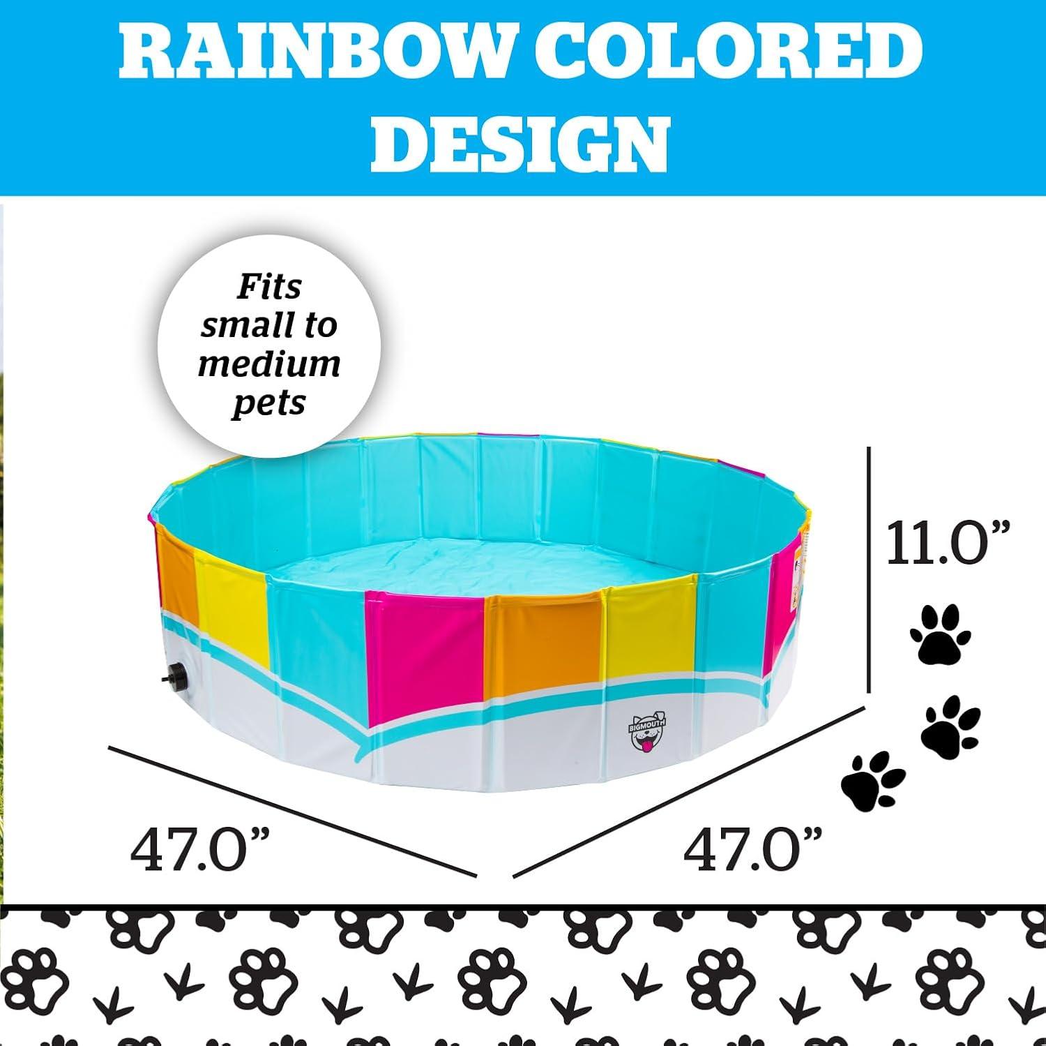 BigMouth Inc. Rainbow Foldable Hard Side Dog Pool