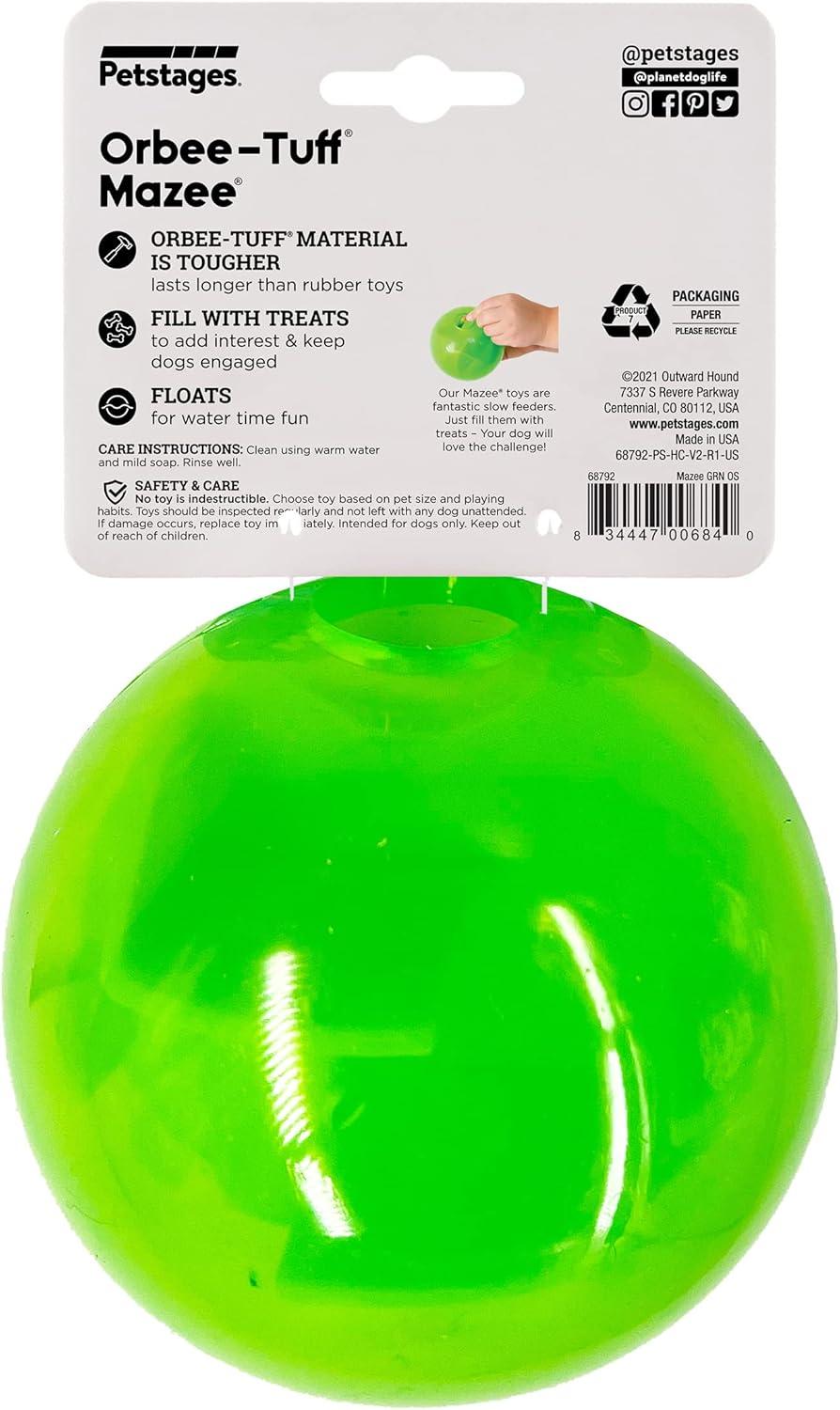 Planet Dog Orbee-Tuff Mazee Interactive Puzzle Dog Toy, Green, One-Size