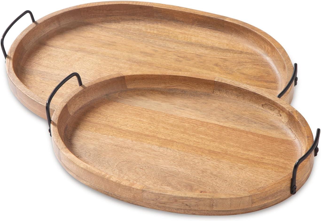 17 Stories Jocelyne Stainless Steel Tray - Set of 2