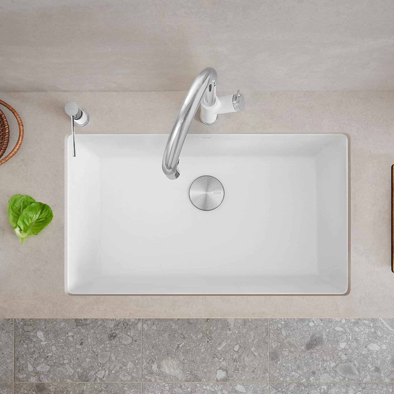 Precis SILGRANIT 32" L X 19" W Super Single Undermount Kitchen SInk