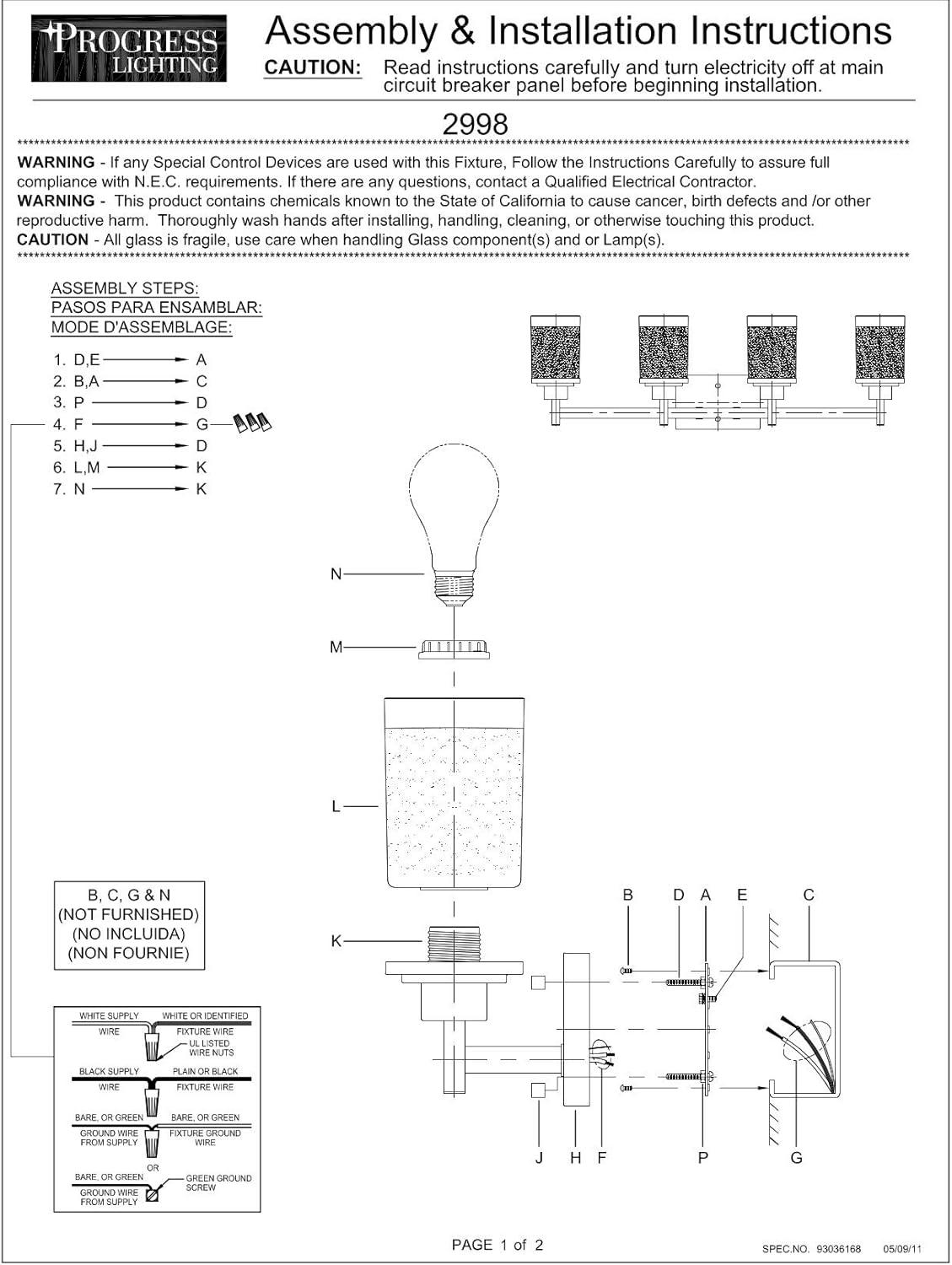 Progress Lighting Alexa Collection 4-Light Bath Fixture, Brushed Nickel, White Linen Glass Shade