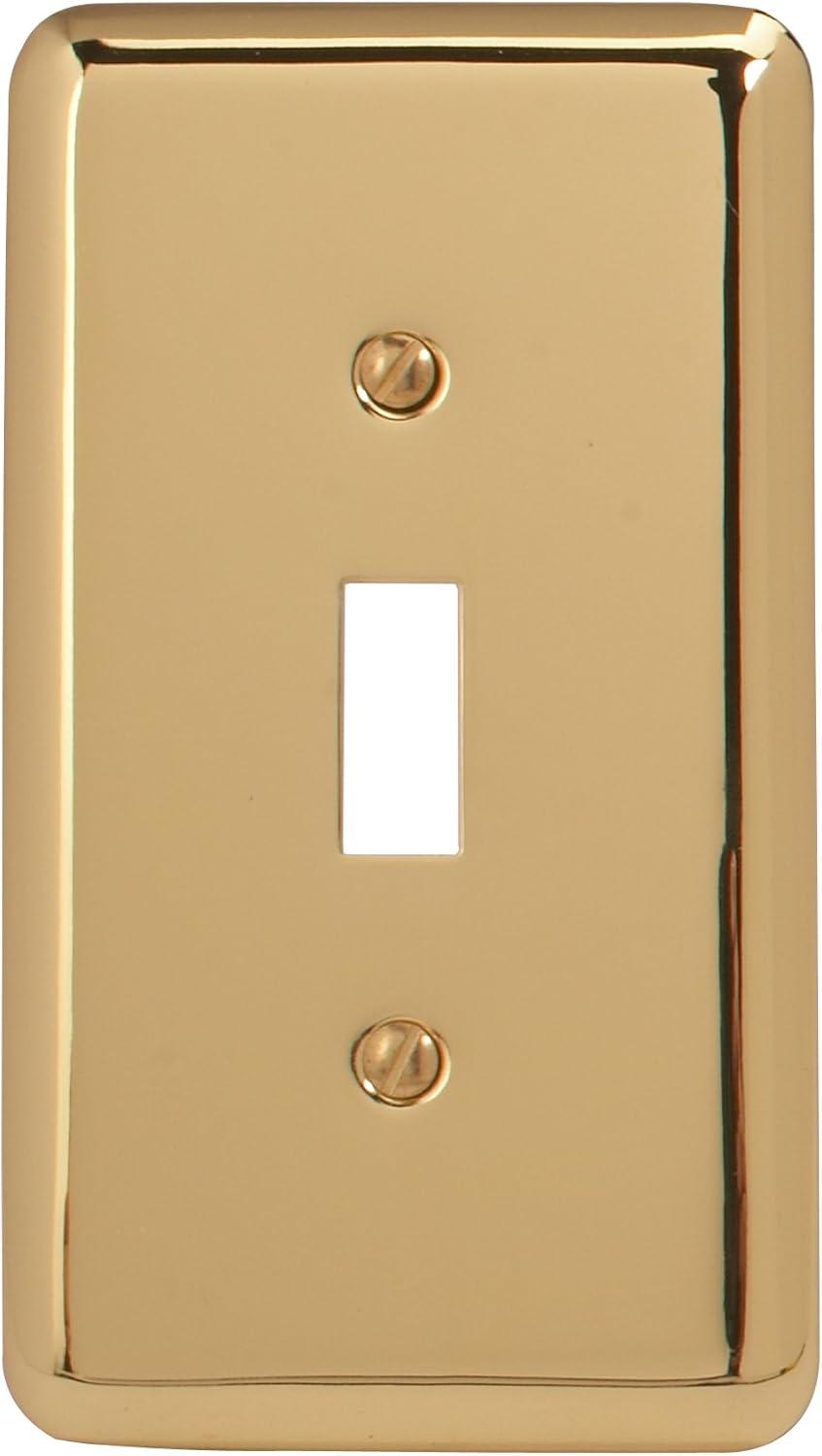 Bright Brass Single Toggle Steel Wall Plate