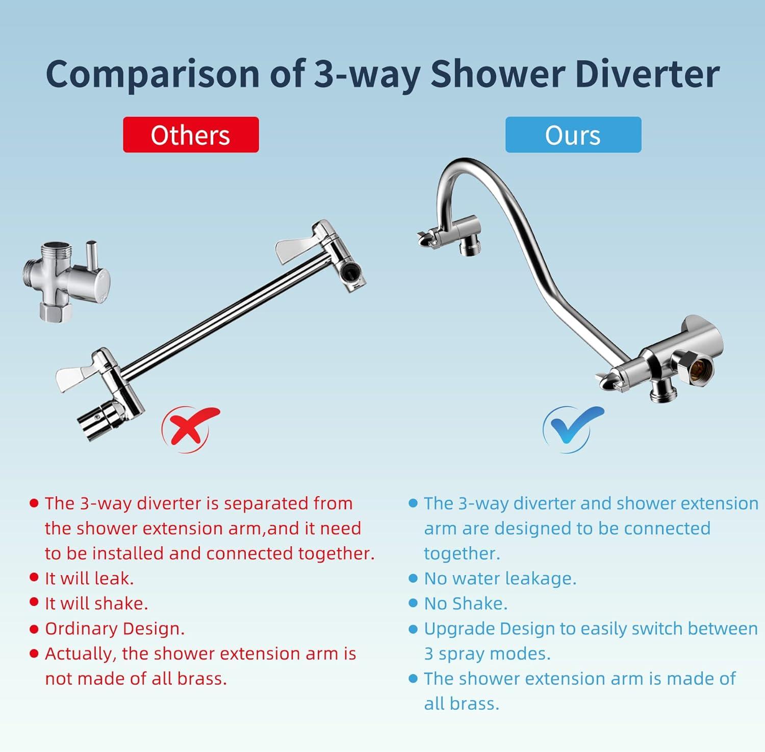 Rain Dual Shower Head 1.8 GPM GPM with Self-Cleaning