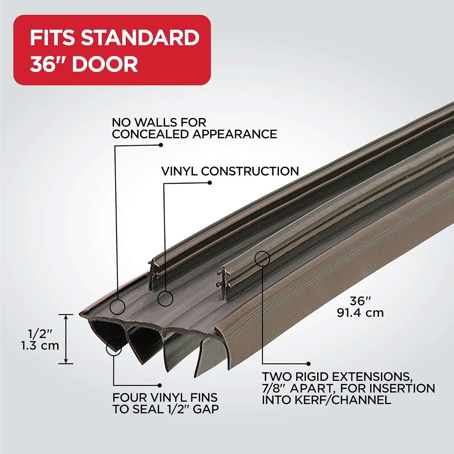 M-d Products Vinyl Dual Durometer Door Bottom