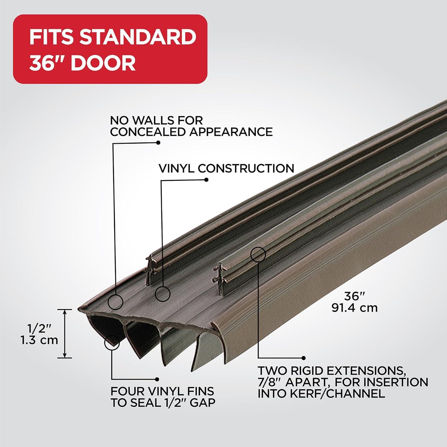 M-d Products Vinyl Dual Durometer Door Bottom