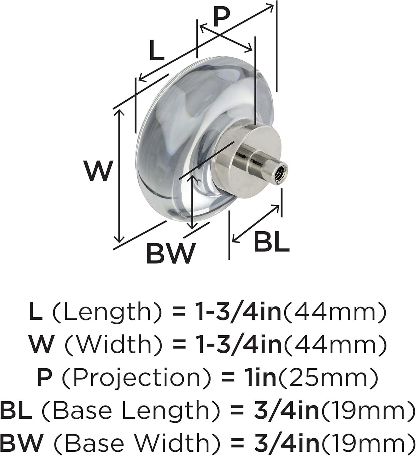 Amerock Glacio Round Cabinet or Furniture Knob