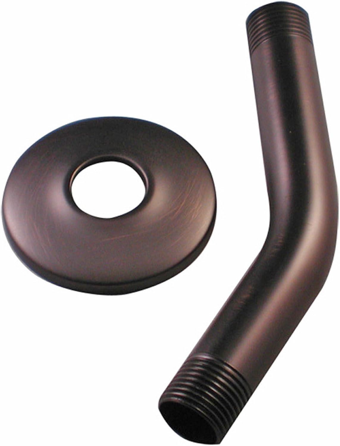 Oil Rubbed Bronze 6-inch Shower Arm with Flange