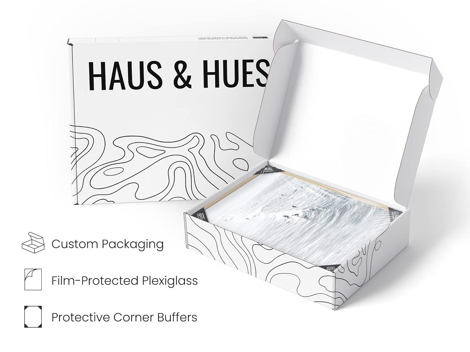 HAUS AND HUES Beach Posters and Beach Wall Decor - Set of 6 Beach Art Prints and Beach Wall Art, Beach Pictures Wall Art Beach Art Wall Decor Coastal Wall Art Beach Prints (16x20, Framed Beige)