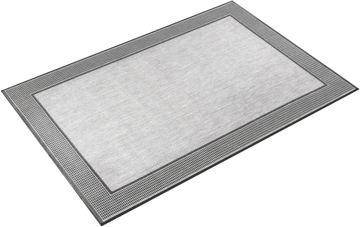 Nuloom Gris Bordered 2x3 Indoor/Outdoor Accent Rug for Living Room Patio Deck Front Porch Entryway Kitchen, Grey/Black