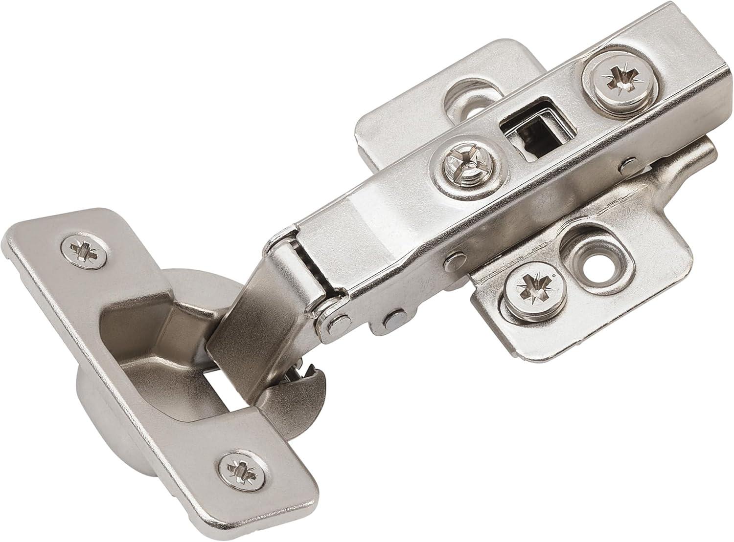 Nickel Full Overlay Frameless Self-Closing Cabinet Hinge