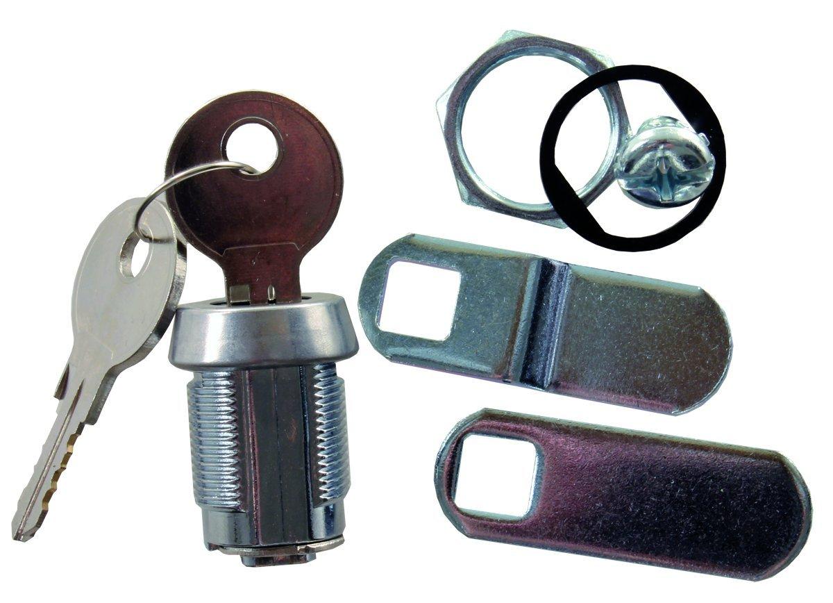 Silver Polished Keyed Cam Lock with Dust Protection