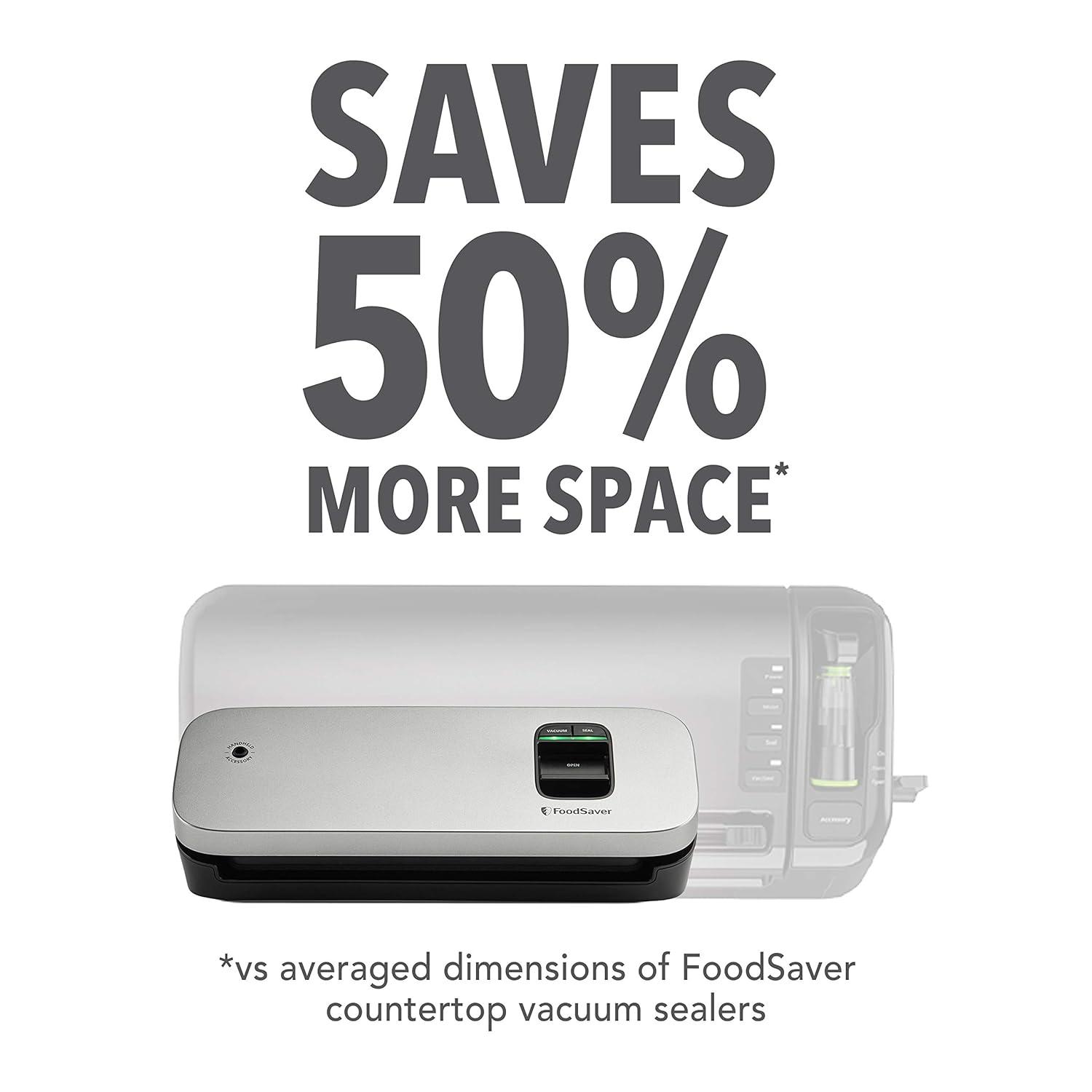 FoodSaver Vacuum Sealer Special Value Pack, Compact Machine with Bags