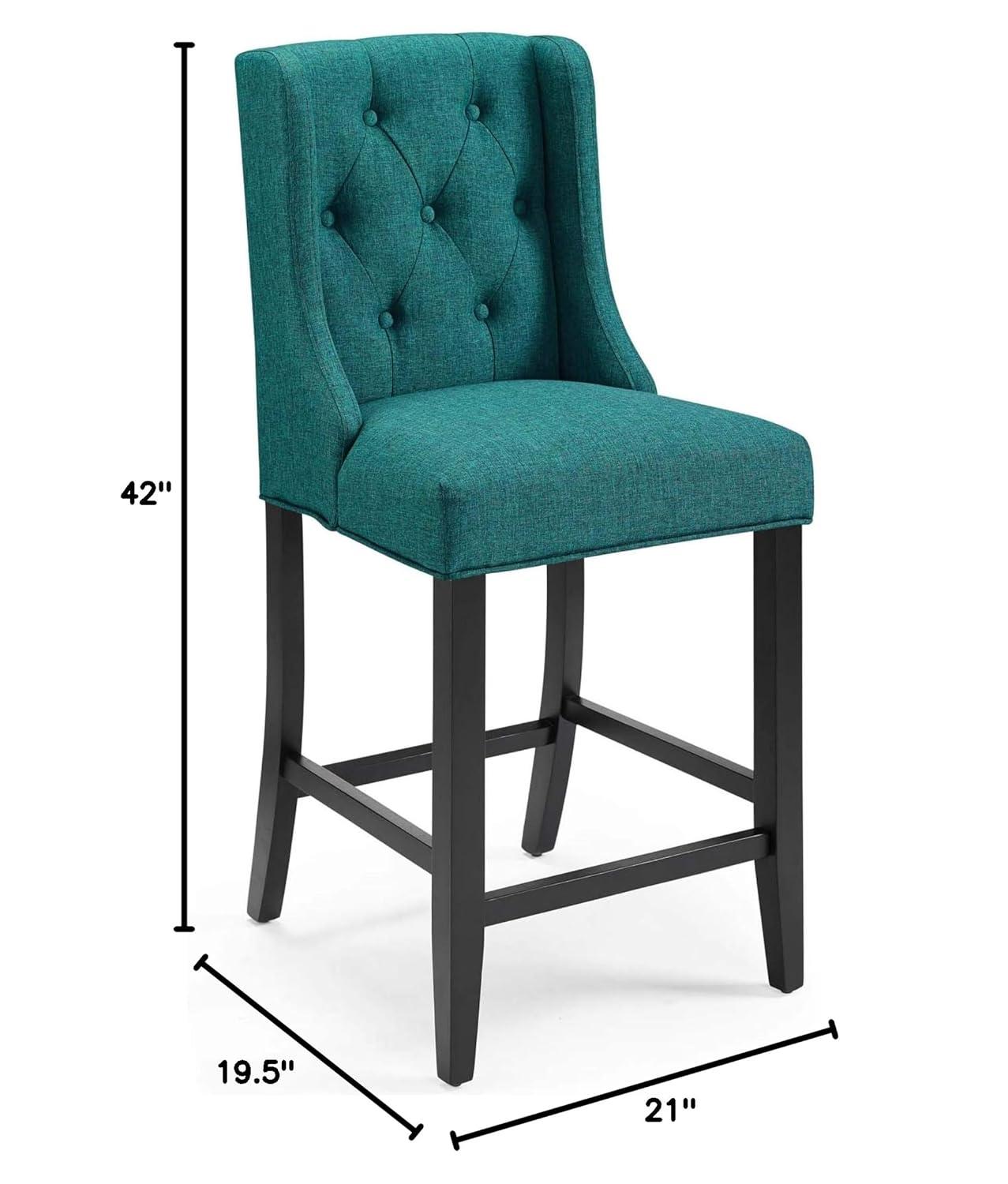 Modway Baronet Tufted Button Upholstered Fabric/Faux Leather Stool