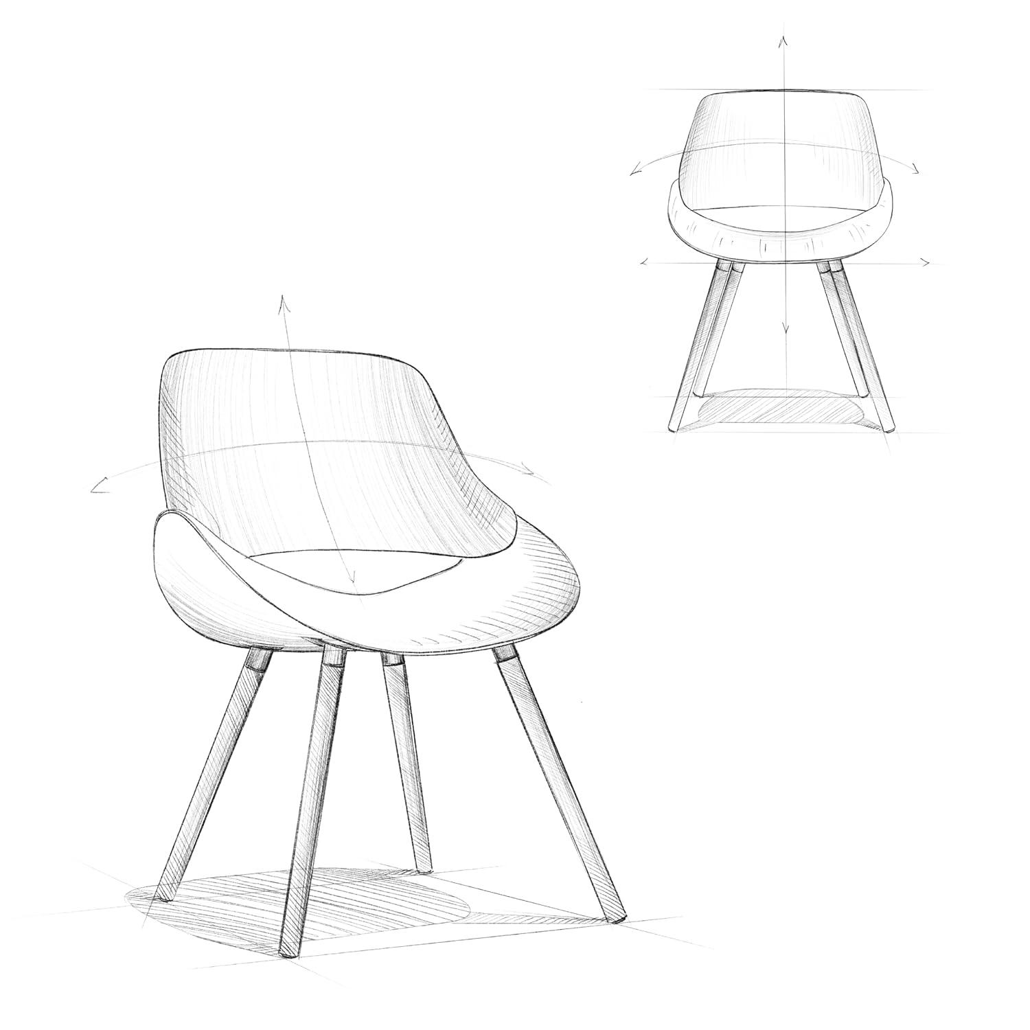 Simpli Home Malden Upholstered Dining Chair with Ergonomic Solid Wood Frame and Mid-Century Modern Style