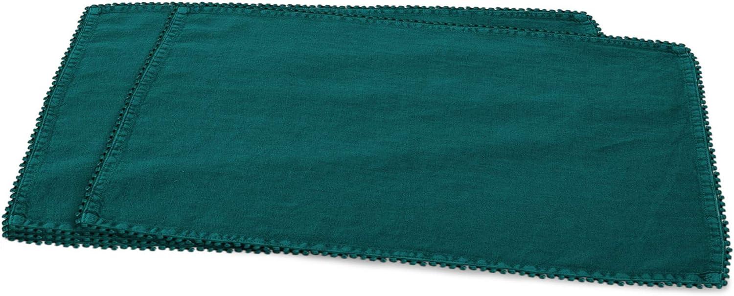 Saro Lifestyle Pom Pom Design Placemat (Set of 4)