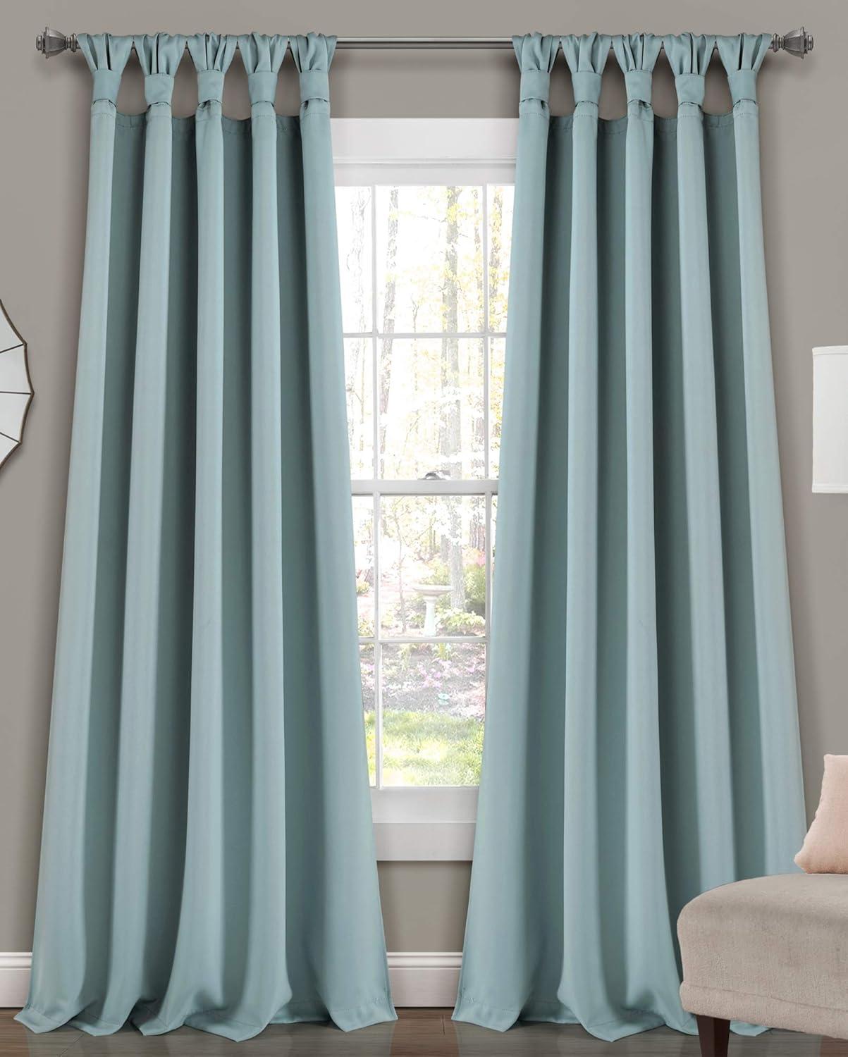 Lush Decor Insulated Knotted Tap Polyester Blackout Curtain Pair (Set of 2)