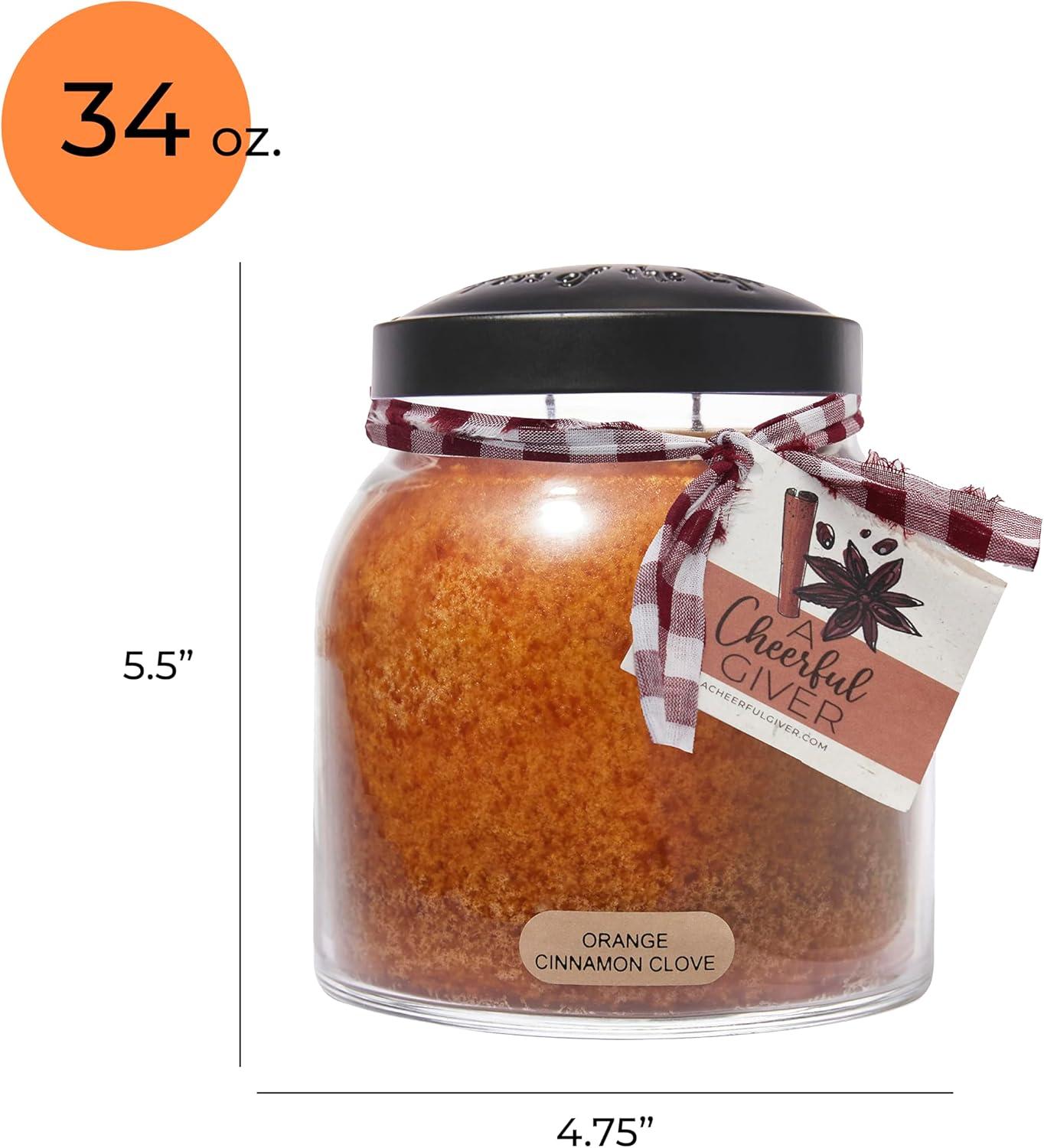 34oz Papa Jar Candle-Orange Cinnamon Clove