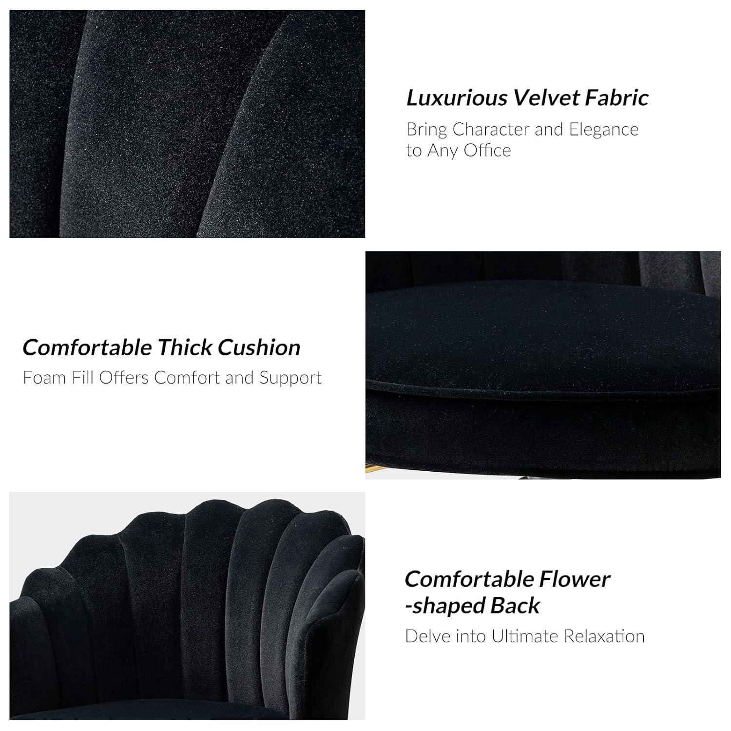 Belanda 23'' W Modern VelvetTask Chair with Tufted Back