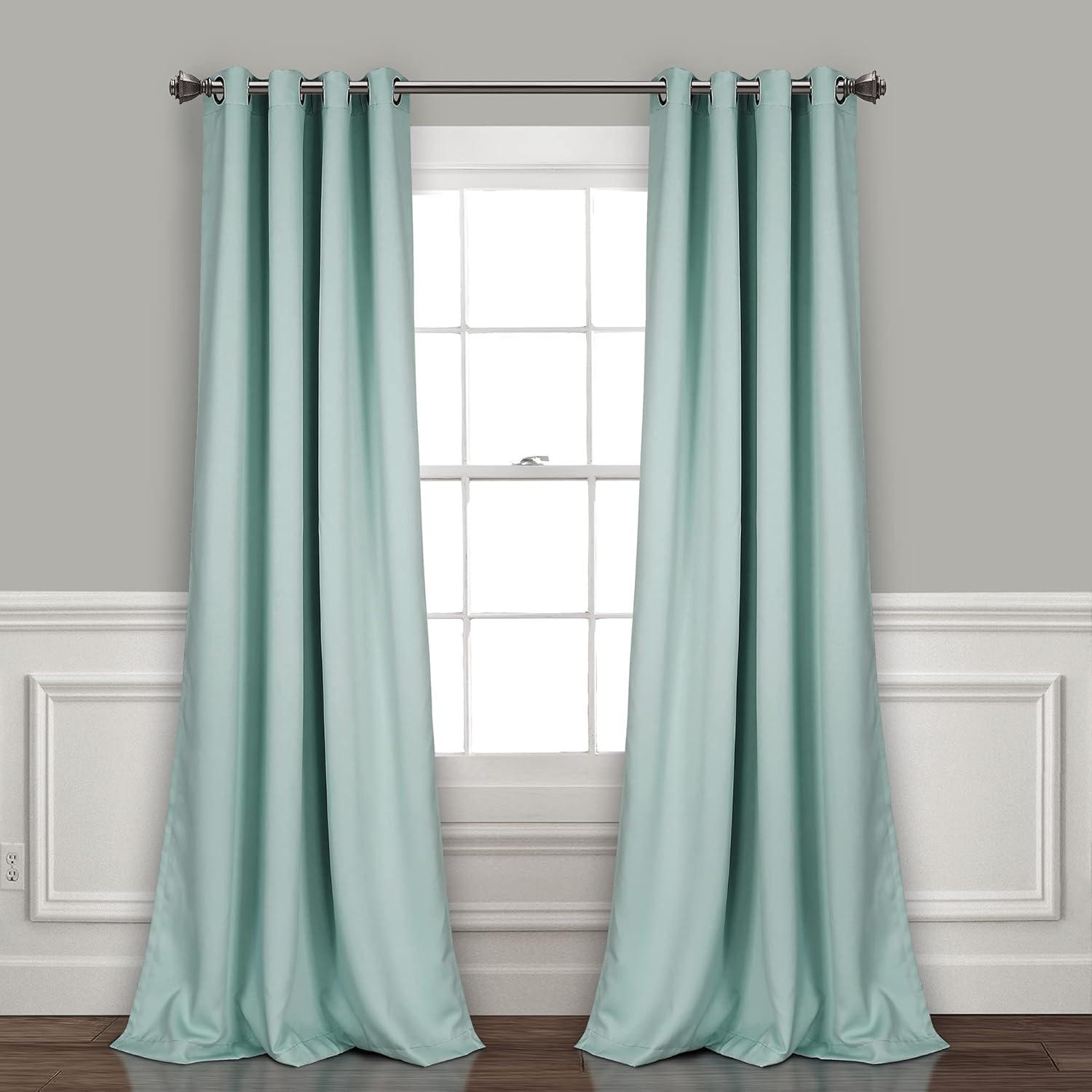 Insulated Polyester Blackout Curtain Pair