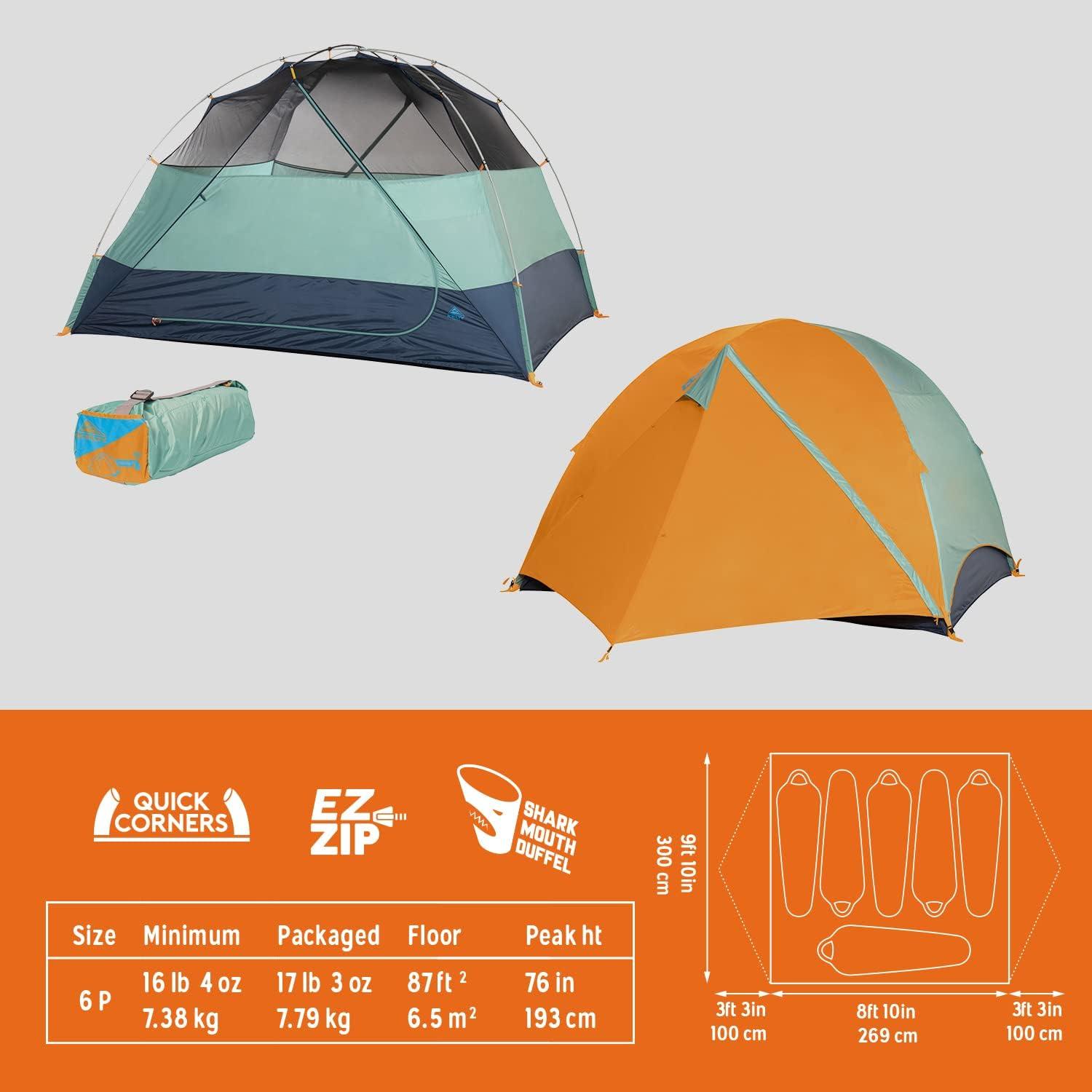 Kelty Wireless 6-Person Dome Tent with Vestibules and Carry Bag