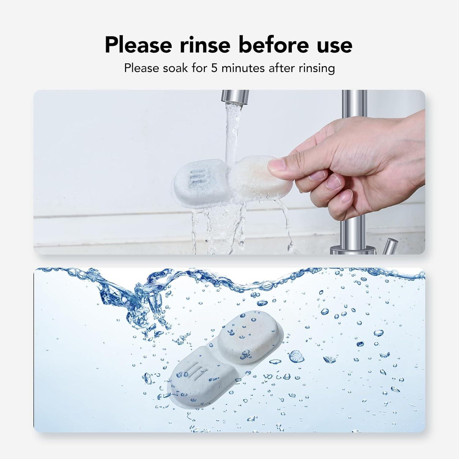 HICC PULE 9 Packs Cat Water Fountain Replacement Filters & Sponges for HICC PULE Stainless Steel Cat Water Fountain