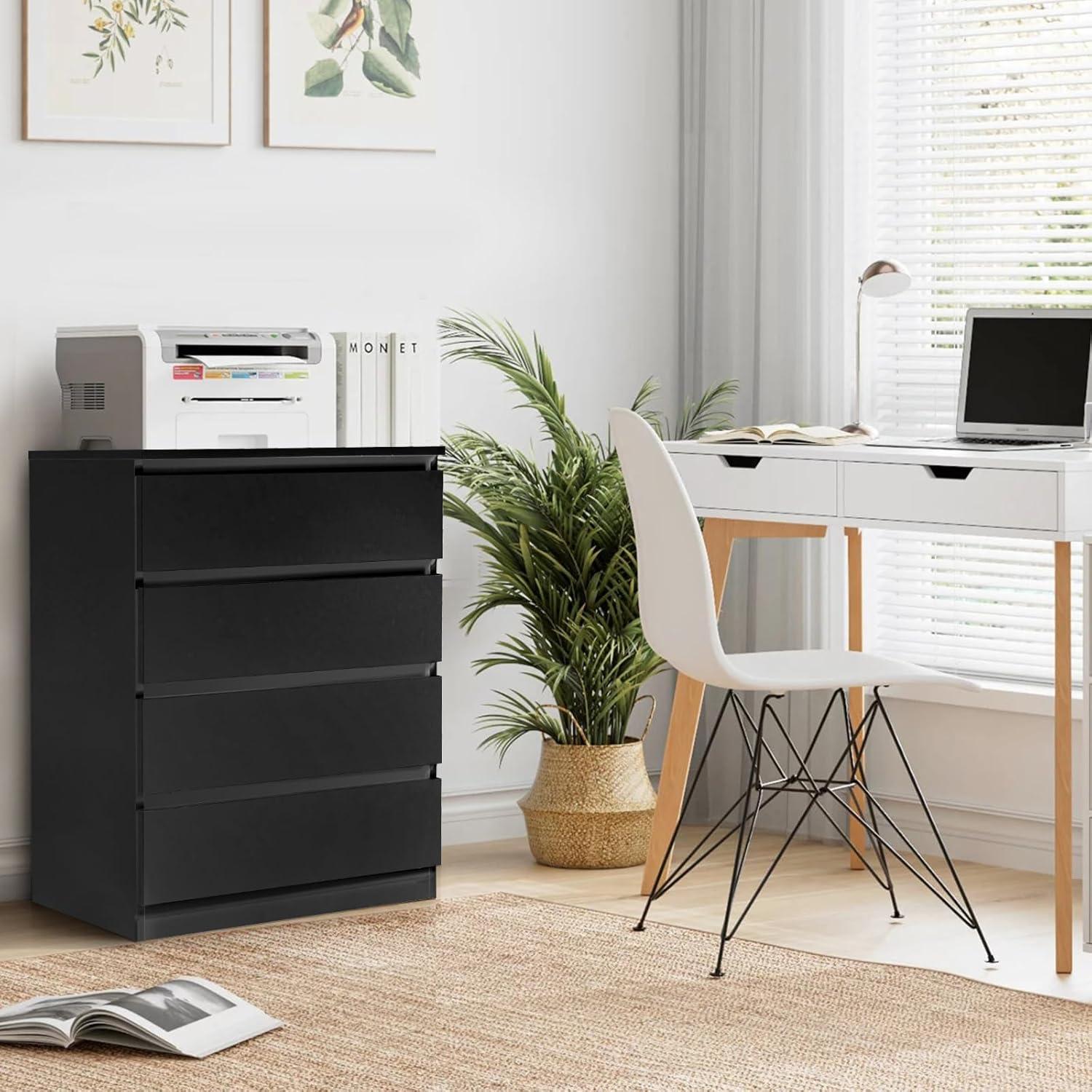 Hommoo 6 Drawer Double Dresser for Bedroom Black
