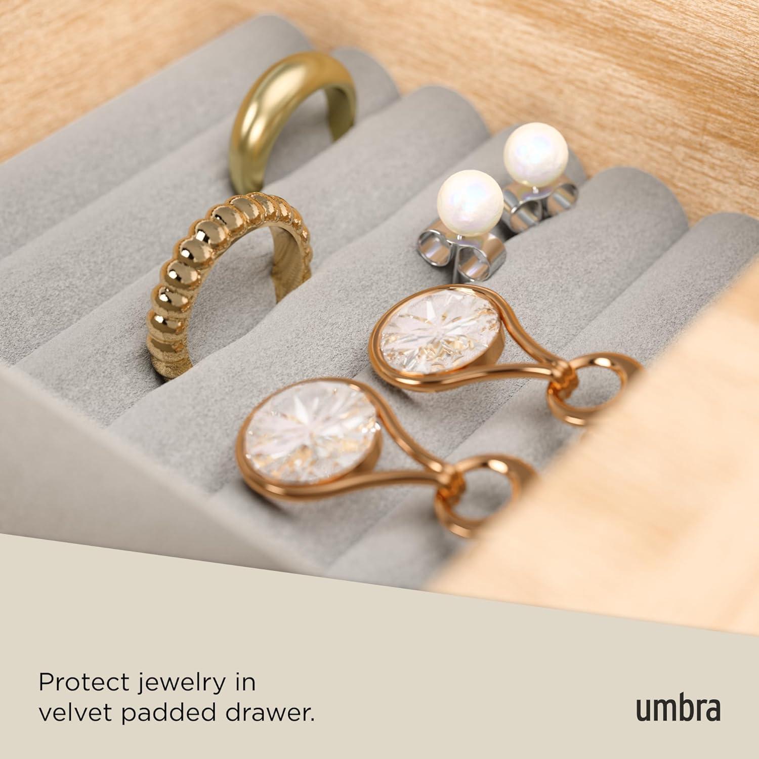 Umbra Stowit White and Neutral Jewelry Box Storage