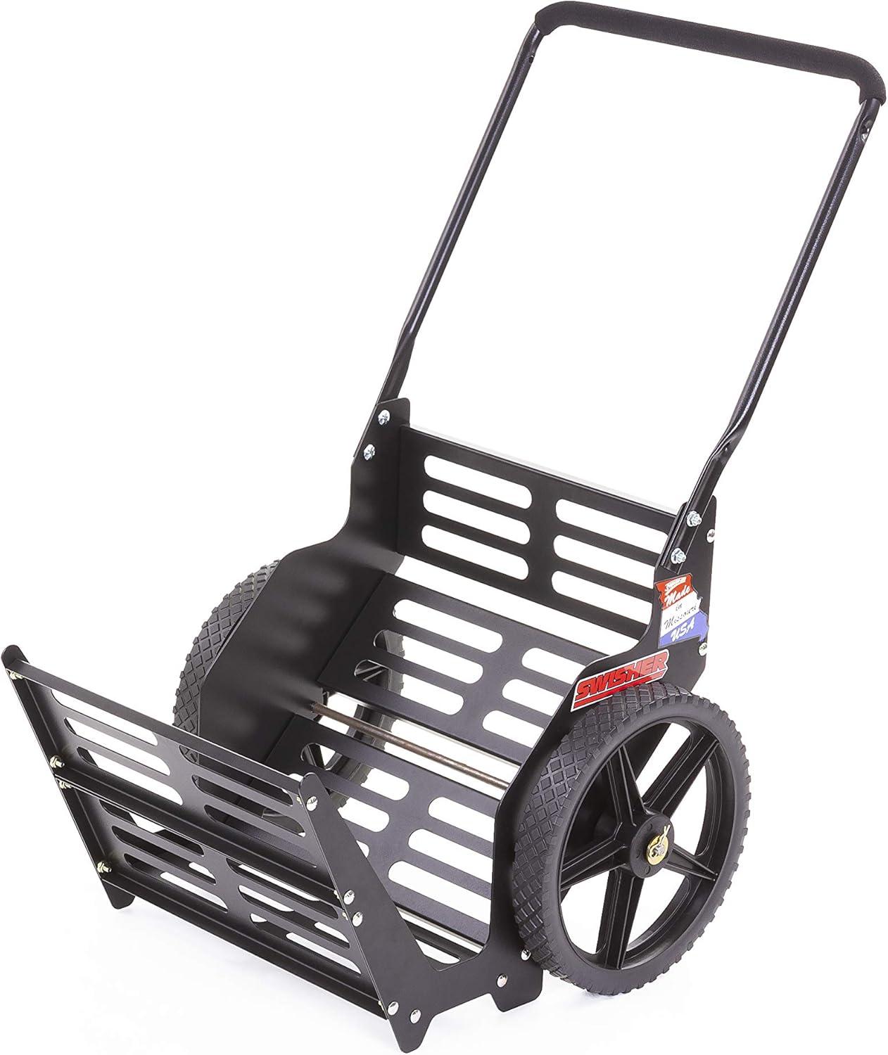 Black Alloy Steel Outdoor Firewood Utility Cart