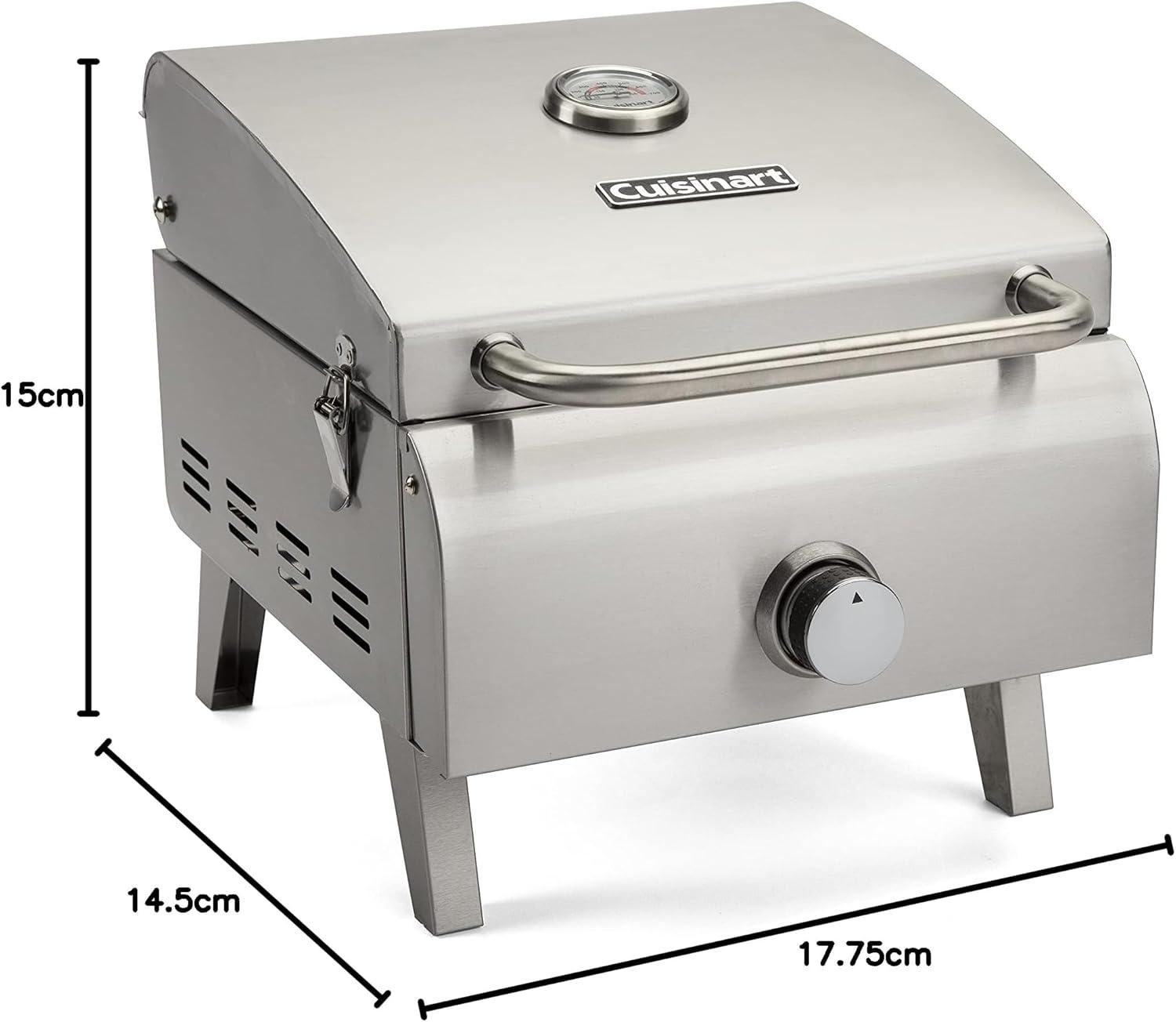 Cuisinart 1 Burner Silver Propane Portable Gas Grill