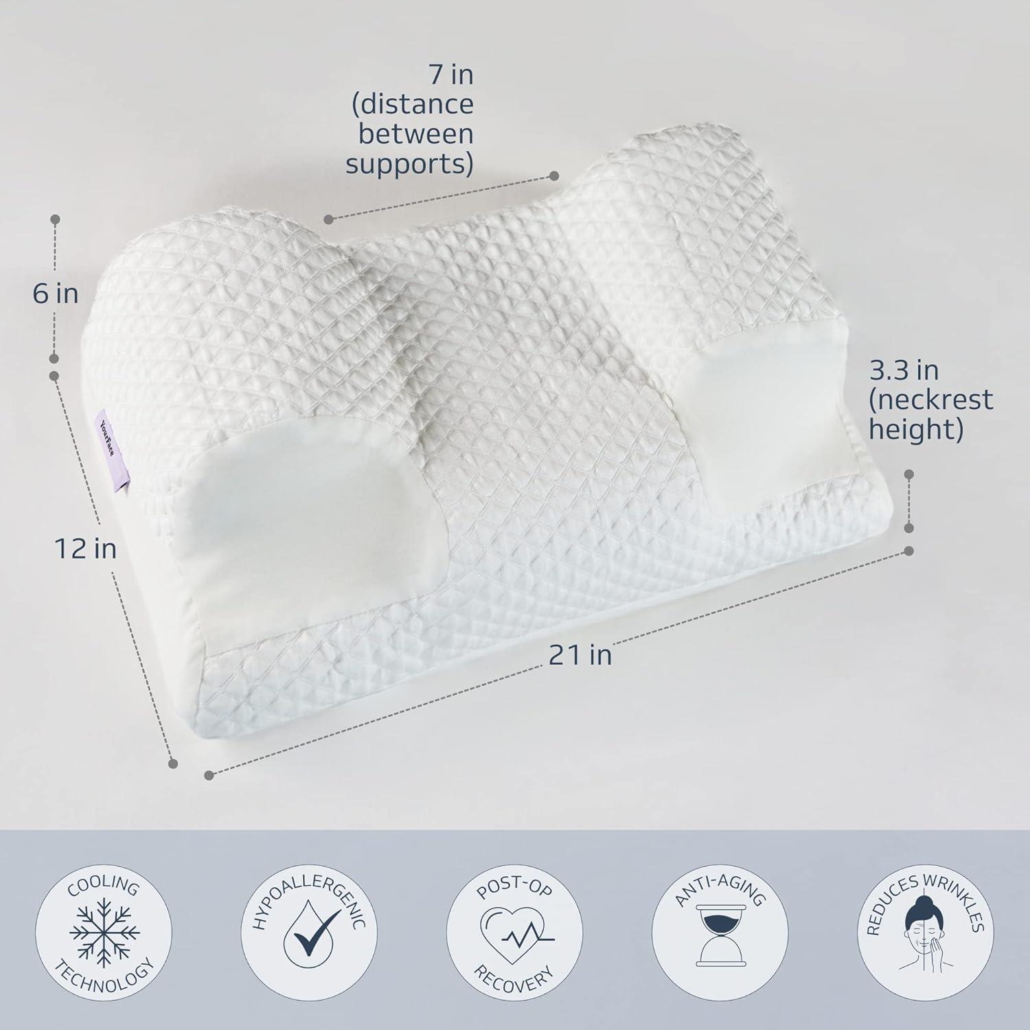 Ergonomic Cooling Memory Foam Cervical Neck Pillow