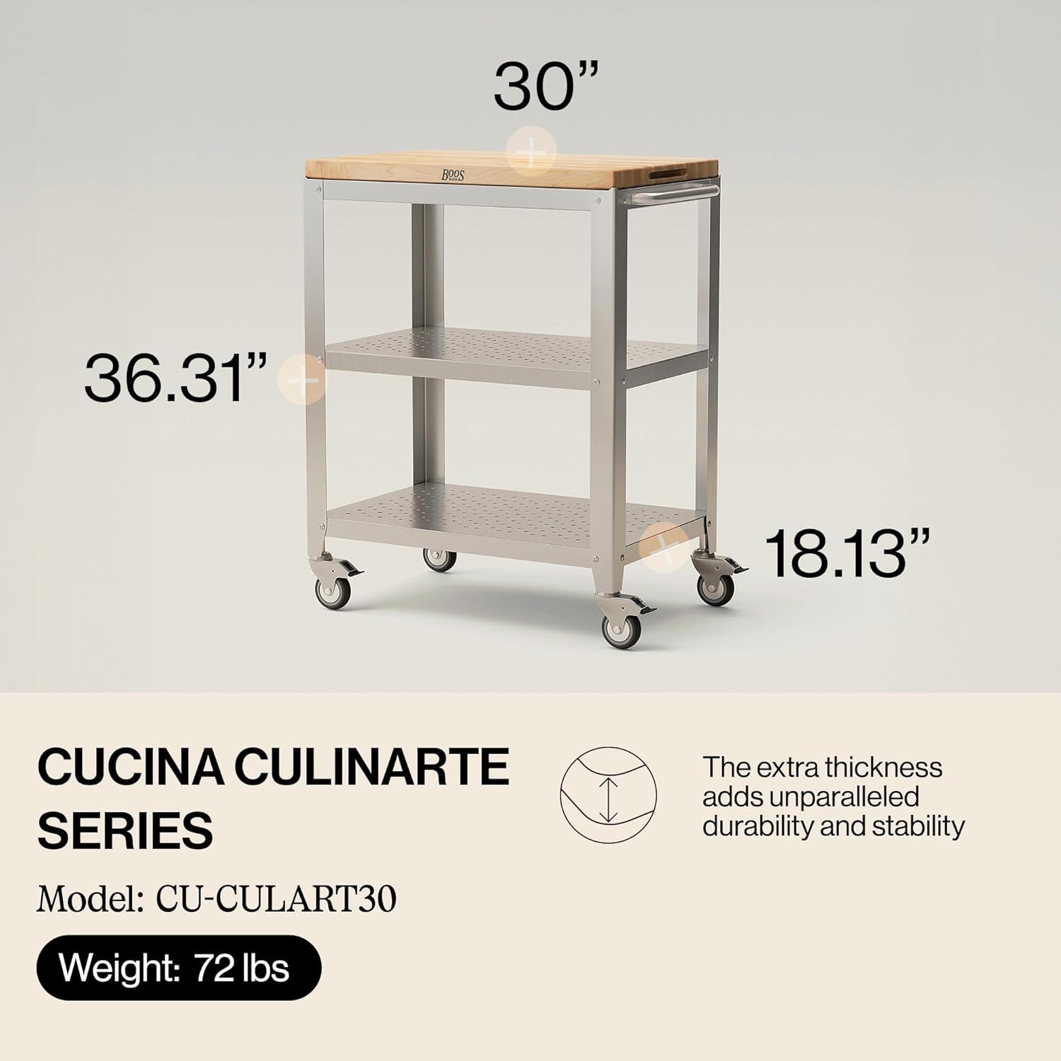 John Boos Cucina John Boos BBQ Collection Reversible Wood Cutting Board w/Juice Groove, Maple