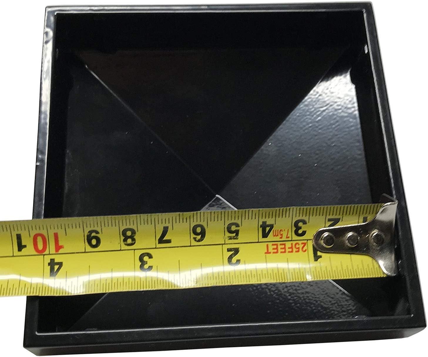 Tapa de Poste Piramidal de Aluminio de 4" x 4" para Postes de Metal - Ajuste a Presión - Negro