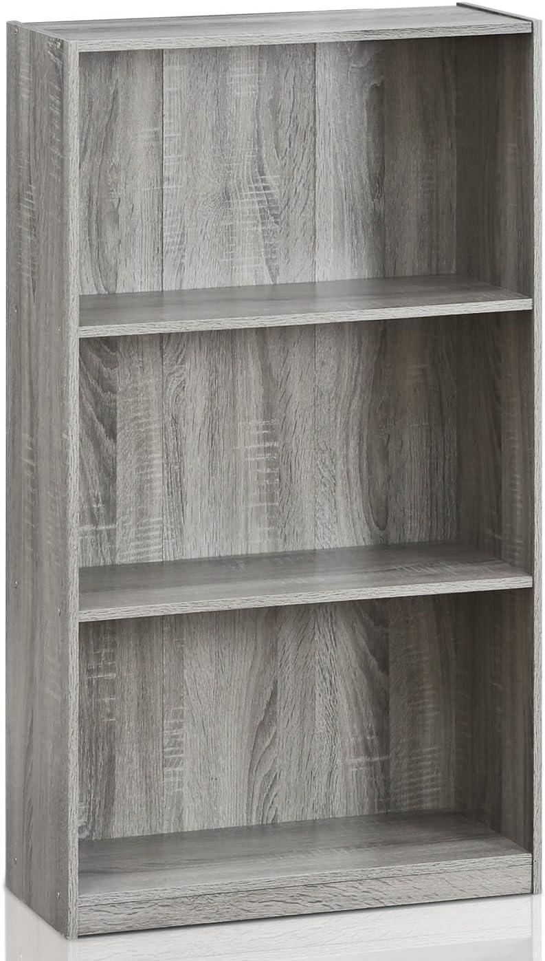 Furinno 3 Tier Storage Bookcase Open Shelf Display Cabinet,French Oak