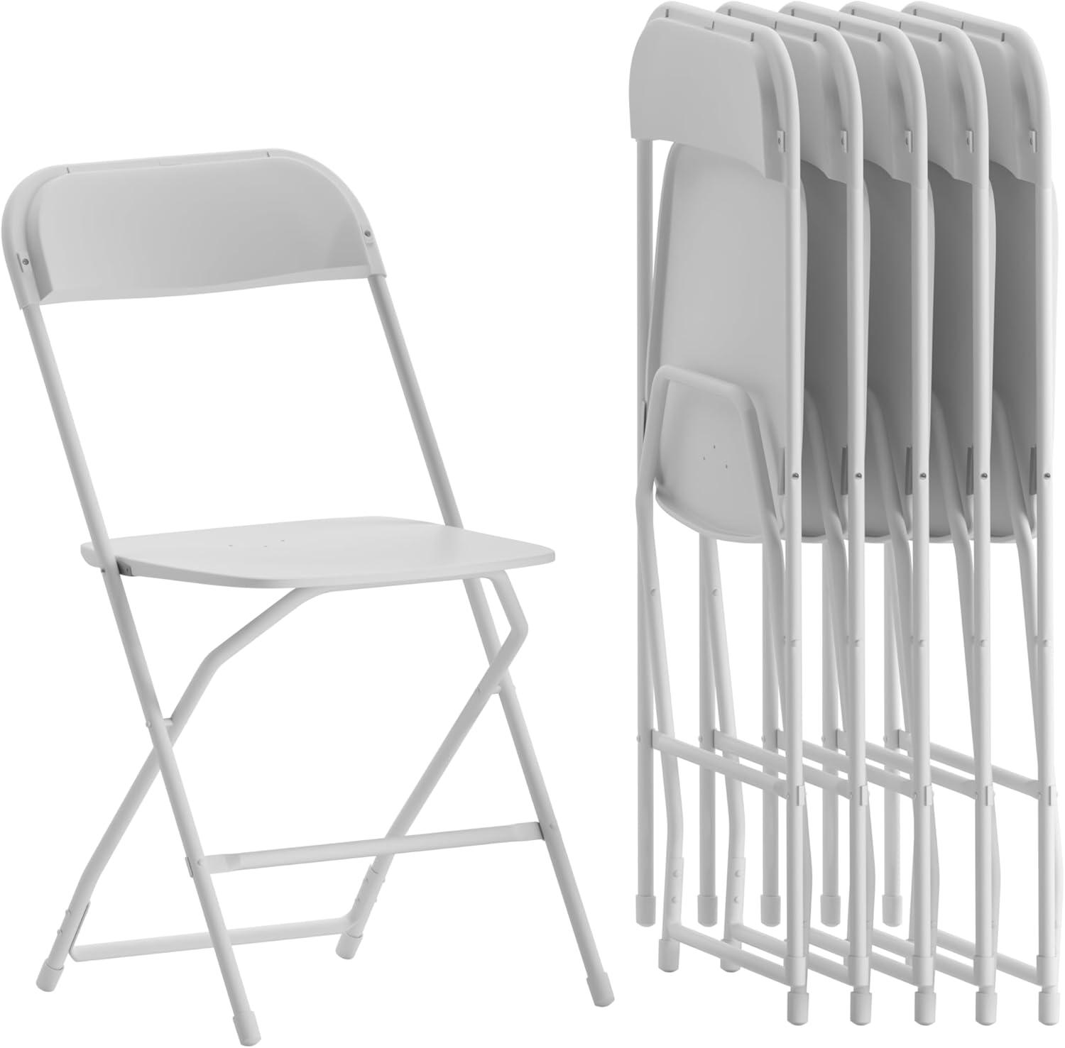 Flash Furniture Hercules Series Plastic Folding Chair - 6 Pack 650LB Weight Capacity